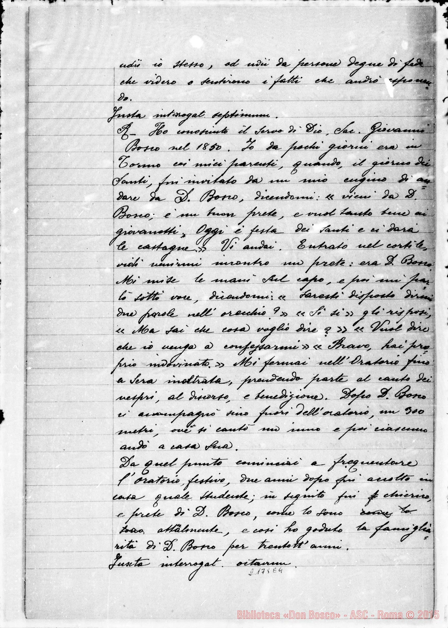 Fotogramma E 4 — D. Francesia Giov. Batt.: Ms. Copia A