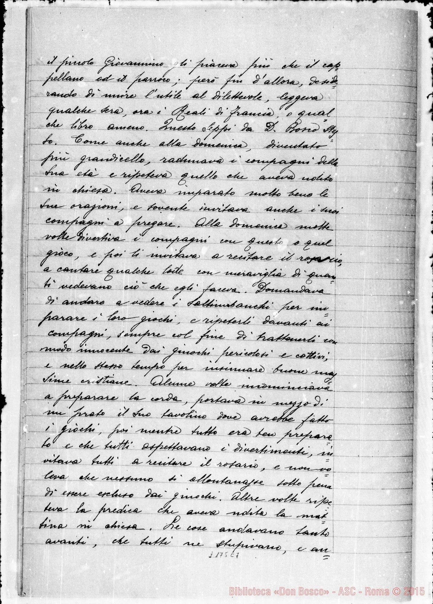 Fotogramma E 7 — D. Francesia Giov. Batt.: Ms. Copia A