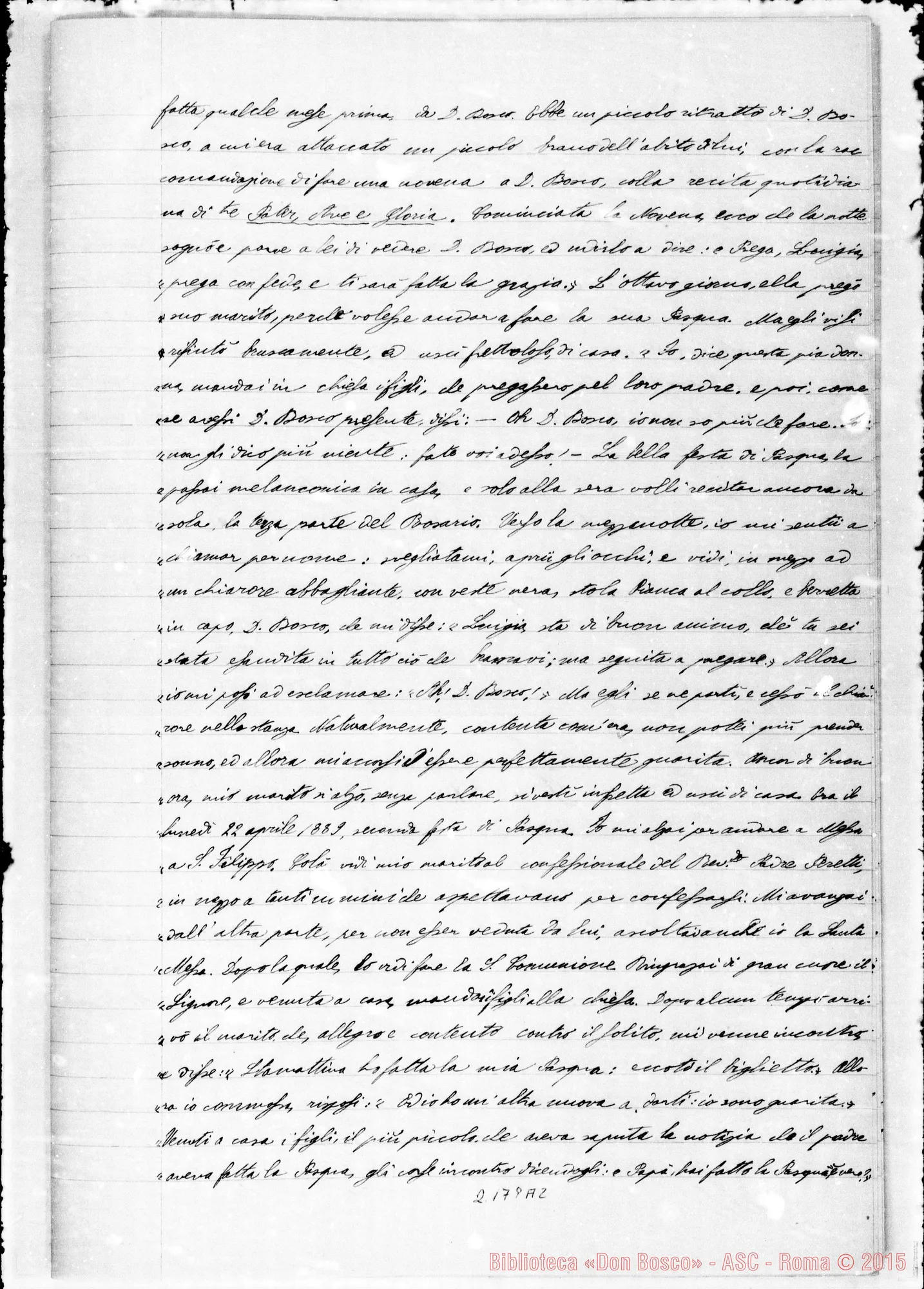 Fotogramma A 2 — D. Francesia Giov. Batt.: Ms. Copia A
