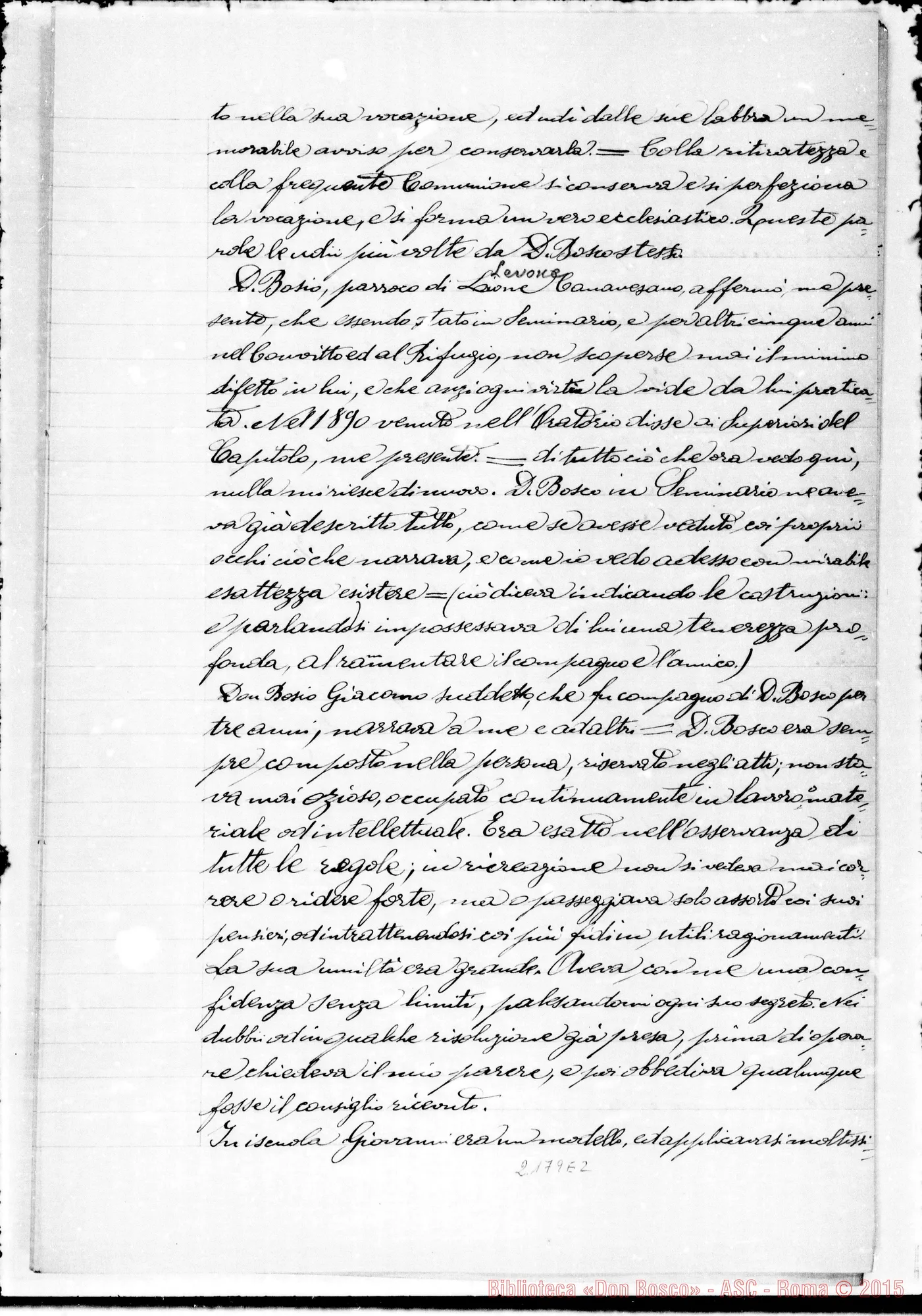 Fotogramma E 2 — D. Lemoyne Giov. Battista: Ms. Copia A
