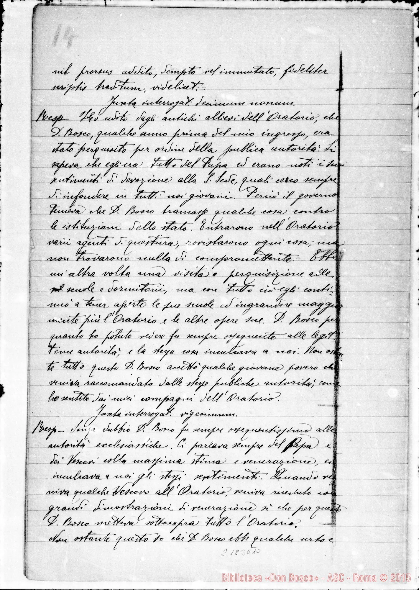 Fotogramma E 10 — D. Bisio Giovanni: Ms. Copia A
