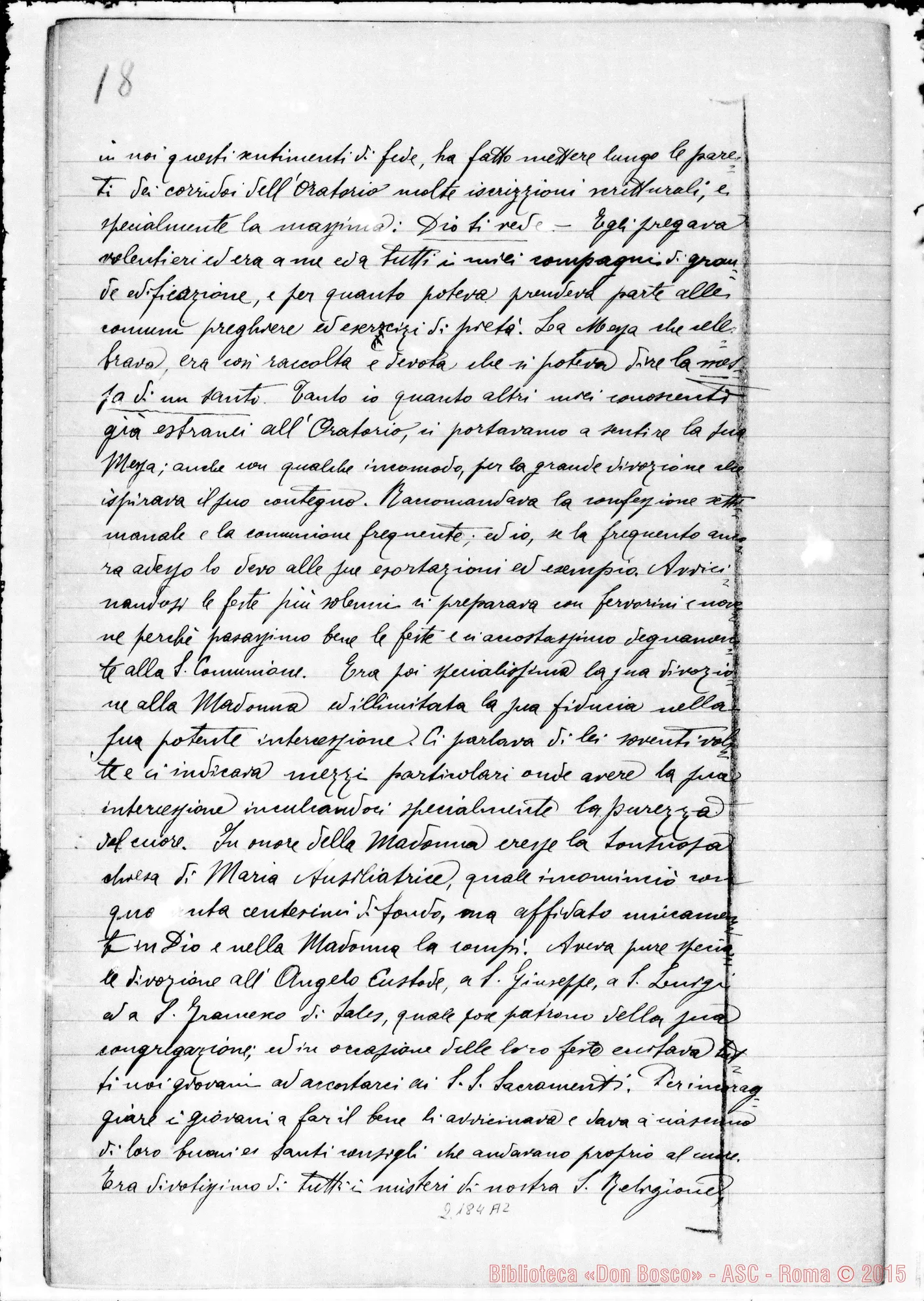 Fotogramma A 2 — D. Bisio Giovanni: Ms. Copia A