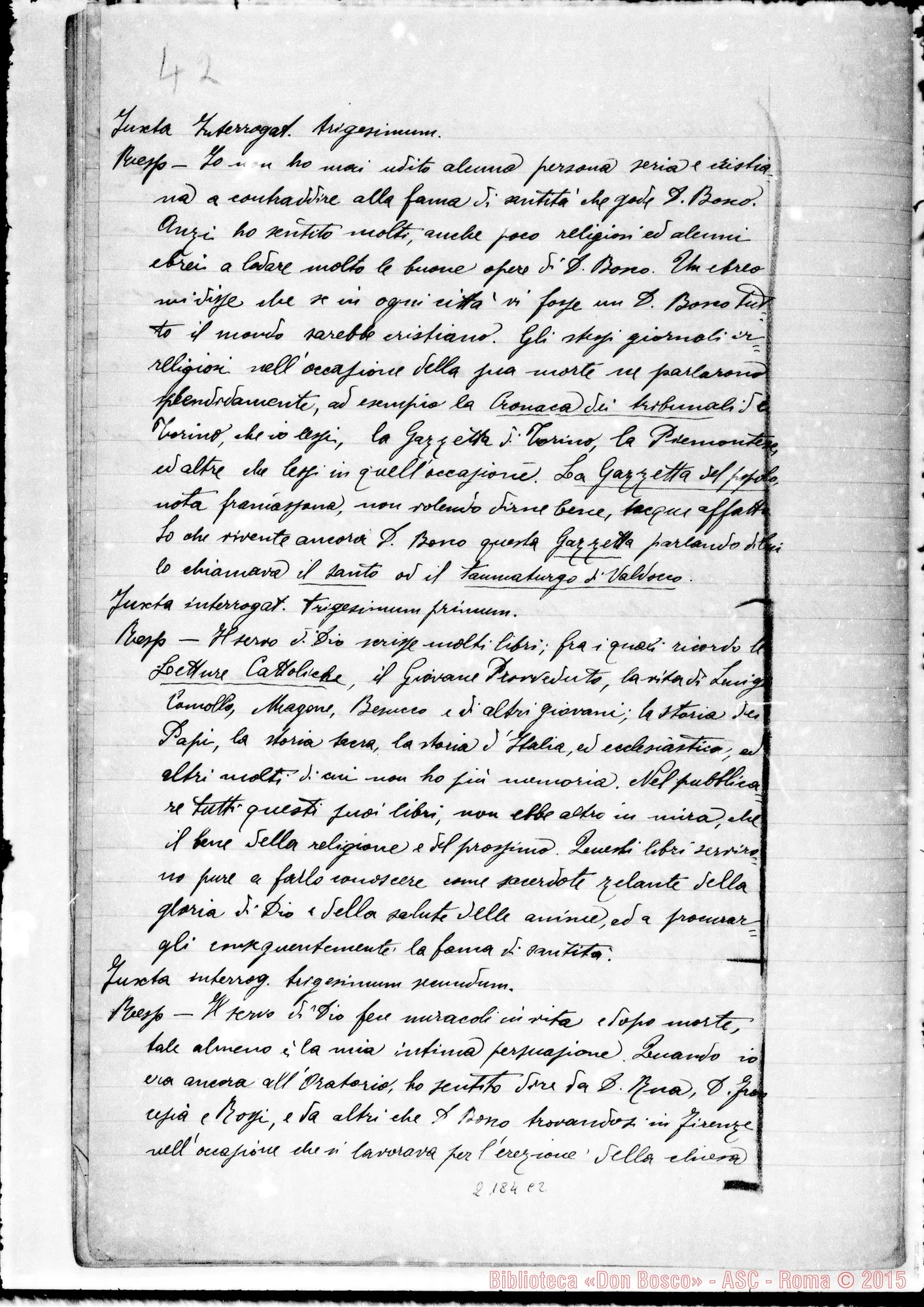 Fotogramma C 2 — D. Bisio Giovanni: Ms. Copia A