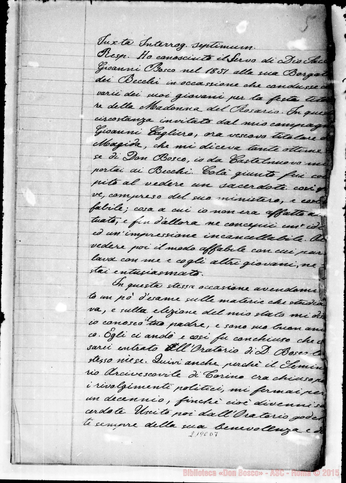 Fotogramma D 7 — D. Turchi Giov. E D. Savio Ascanio: Ms. Copia A