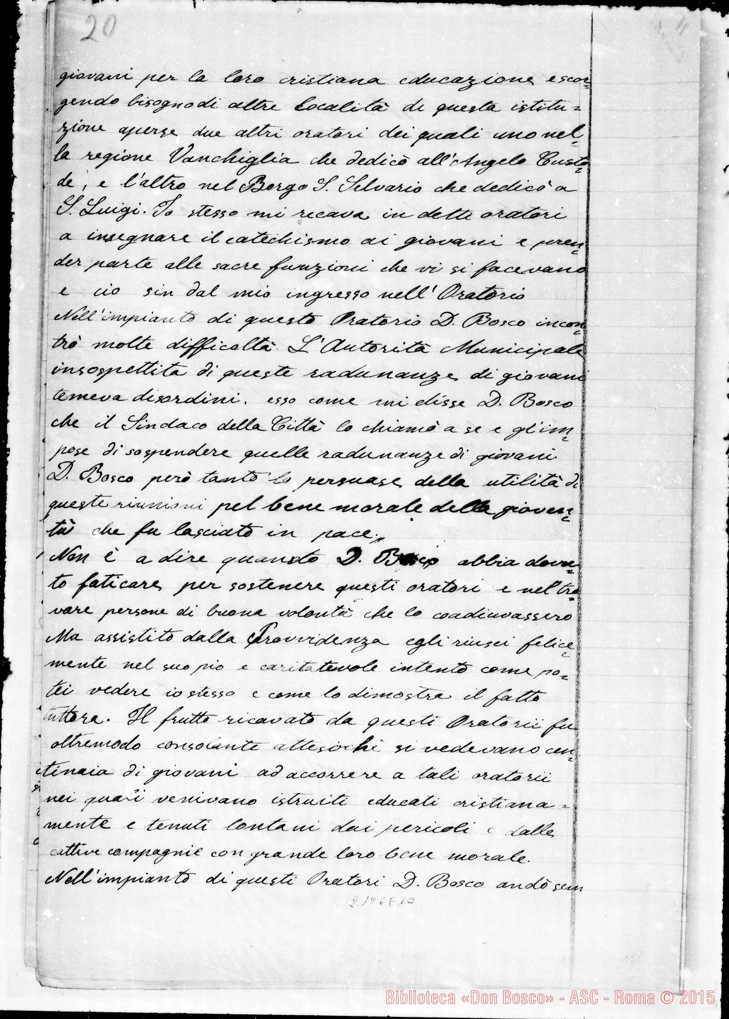 Fotogramma E 10 — D. Turchi Giov. E D. Savio Ascanio: Ms. Copia A