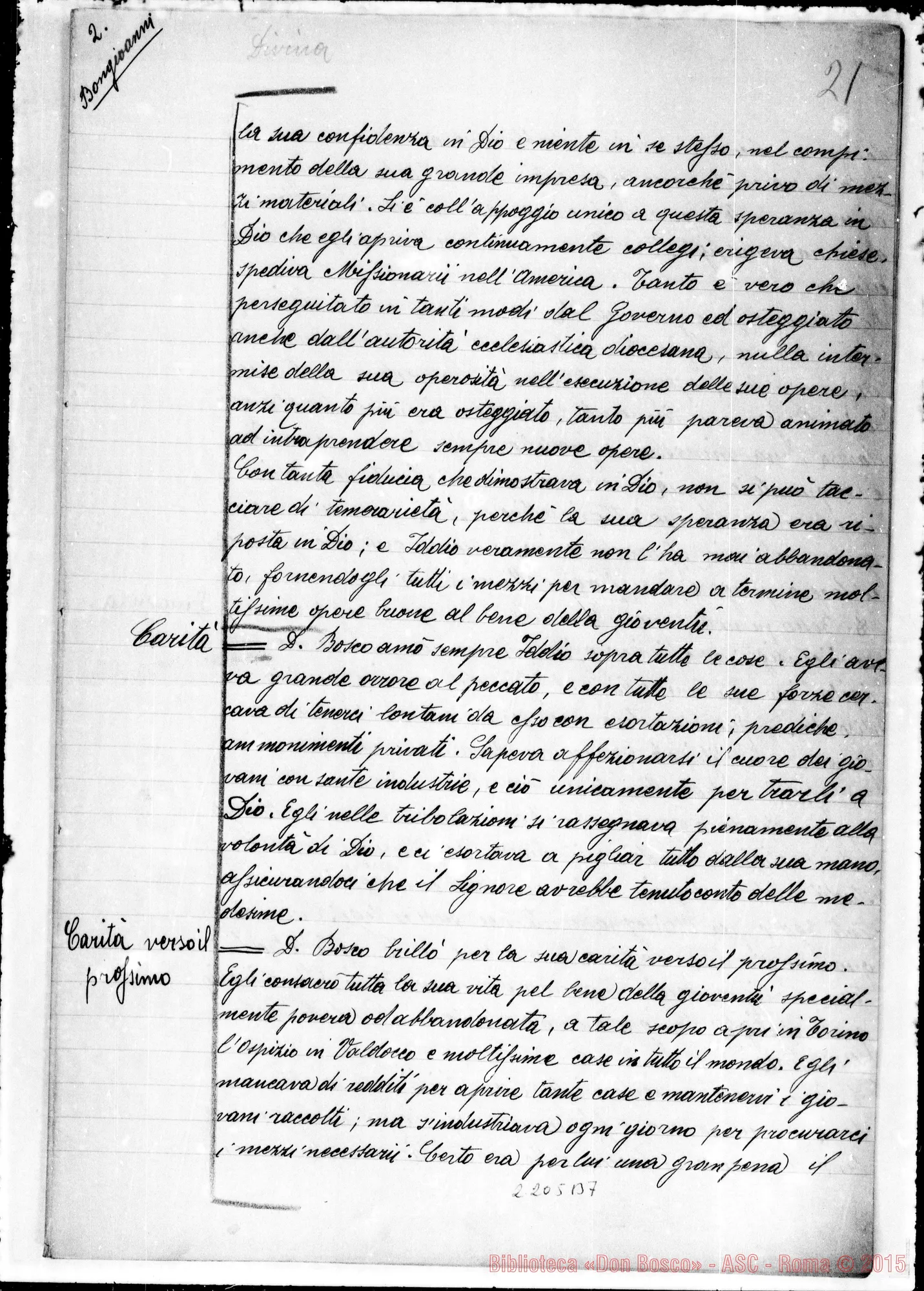 Fotogramma B 7 — D. Bongioanni Domenico: Ms. Copia A