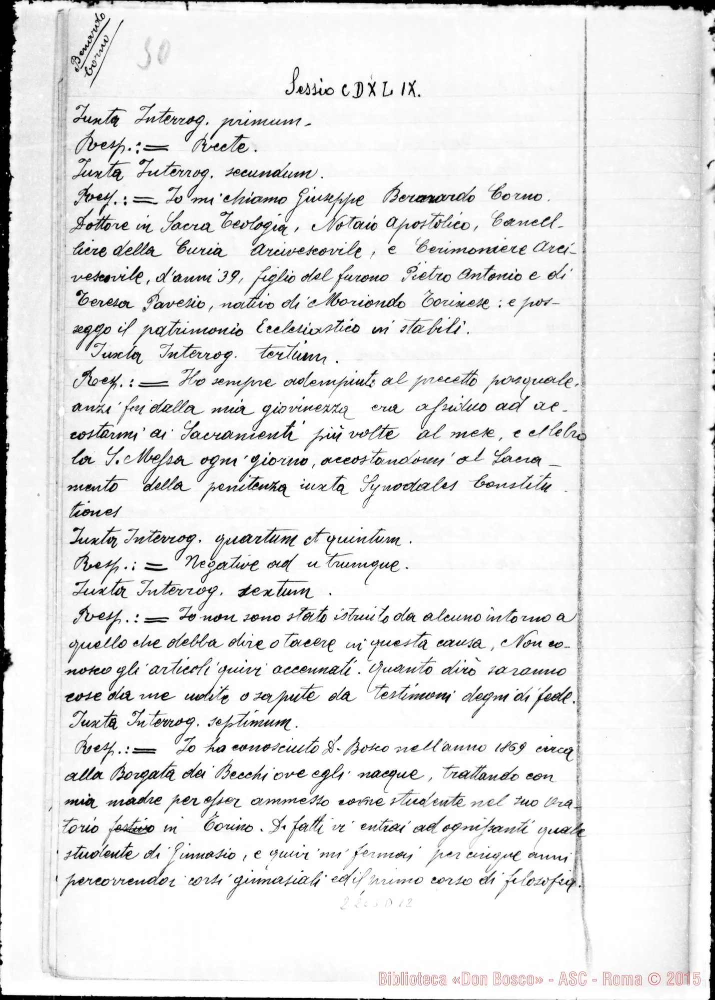 Fotogramma D 12 — D. Bongioanni Domenico: Ms. Copia A