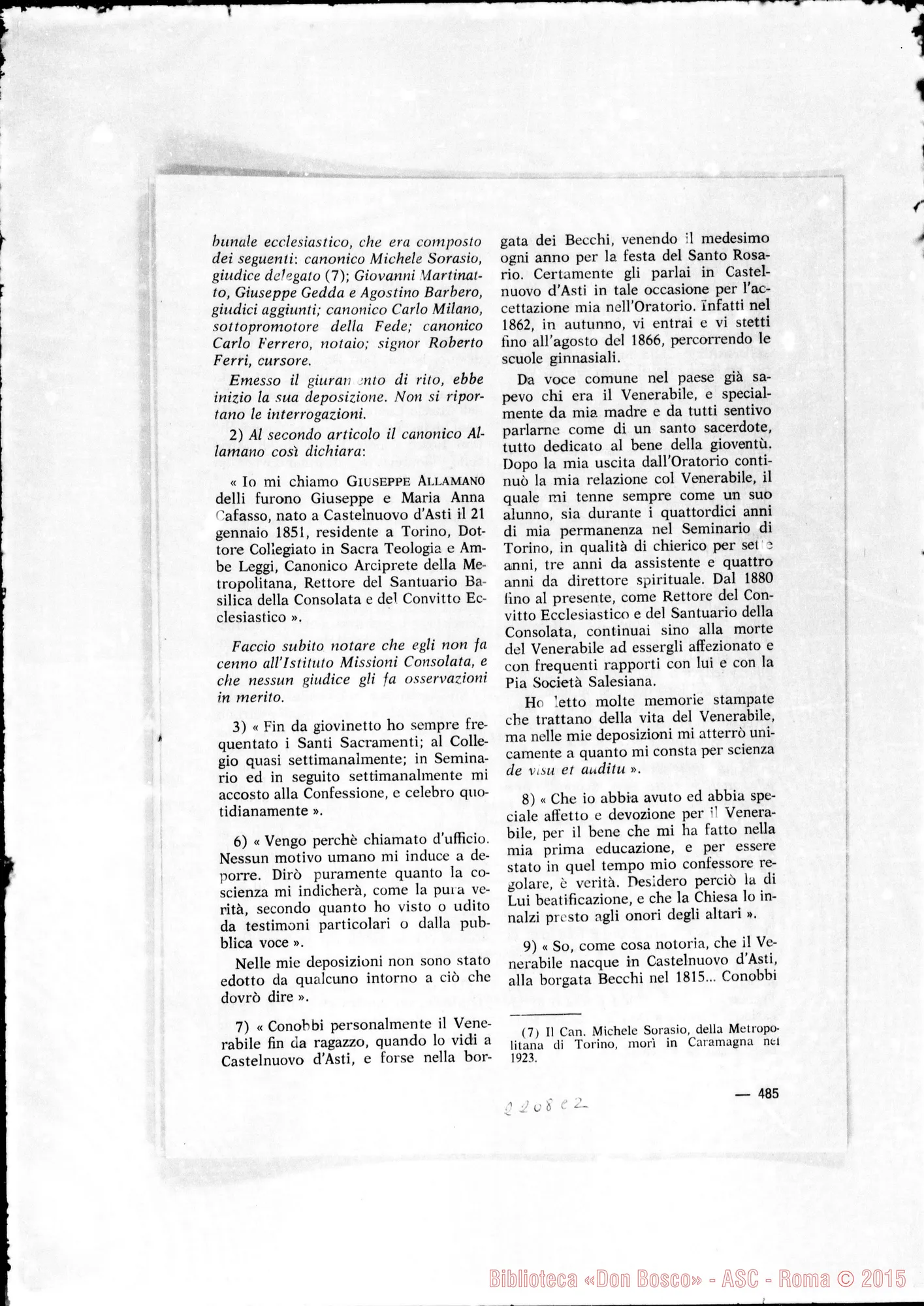Fotogramma C 2 — D. Giuseppe Allamano. Stampato