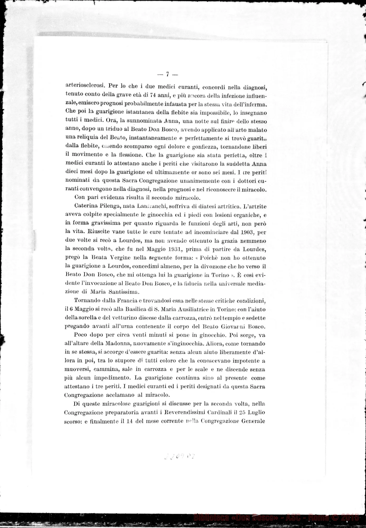 Fotogramma D 2 — Decretum: «In hodierna sancti…» An et de quibus miraculis constet…