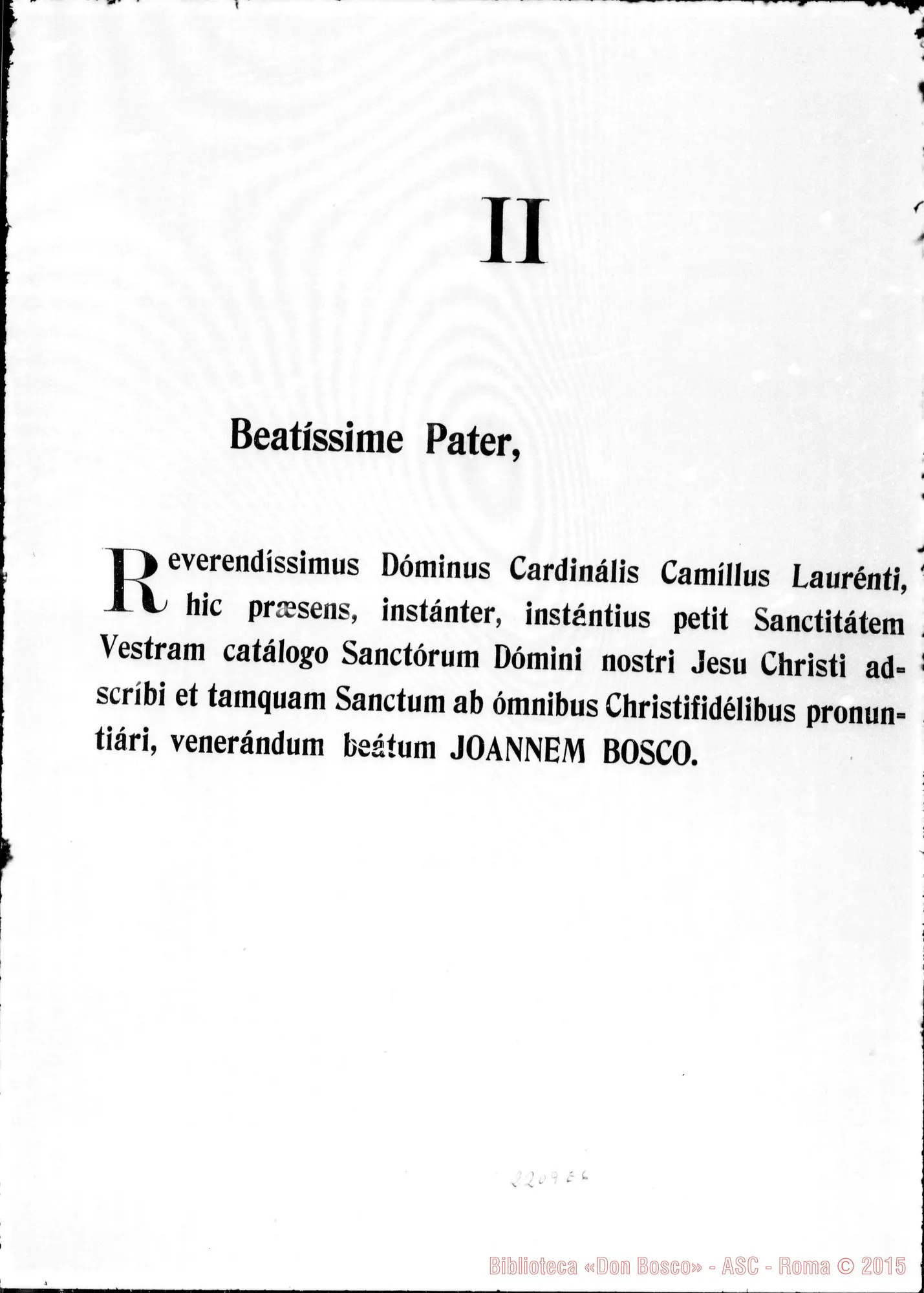 Fotogramma E 6 — II «…instanter, instantius petit…»