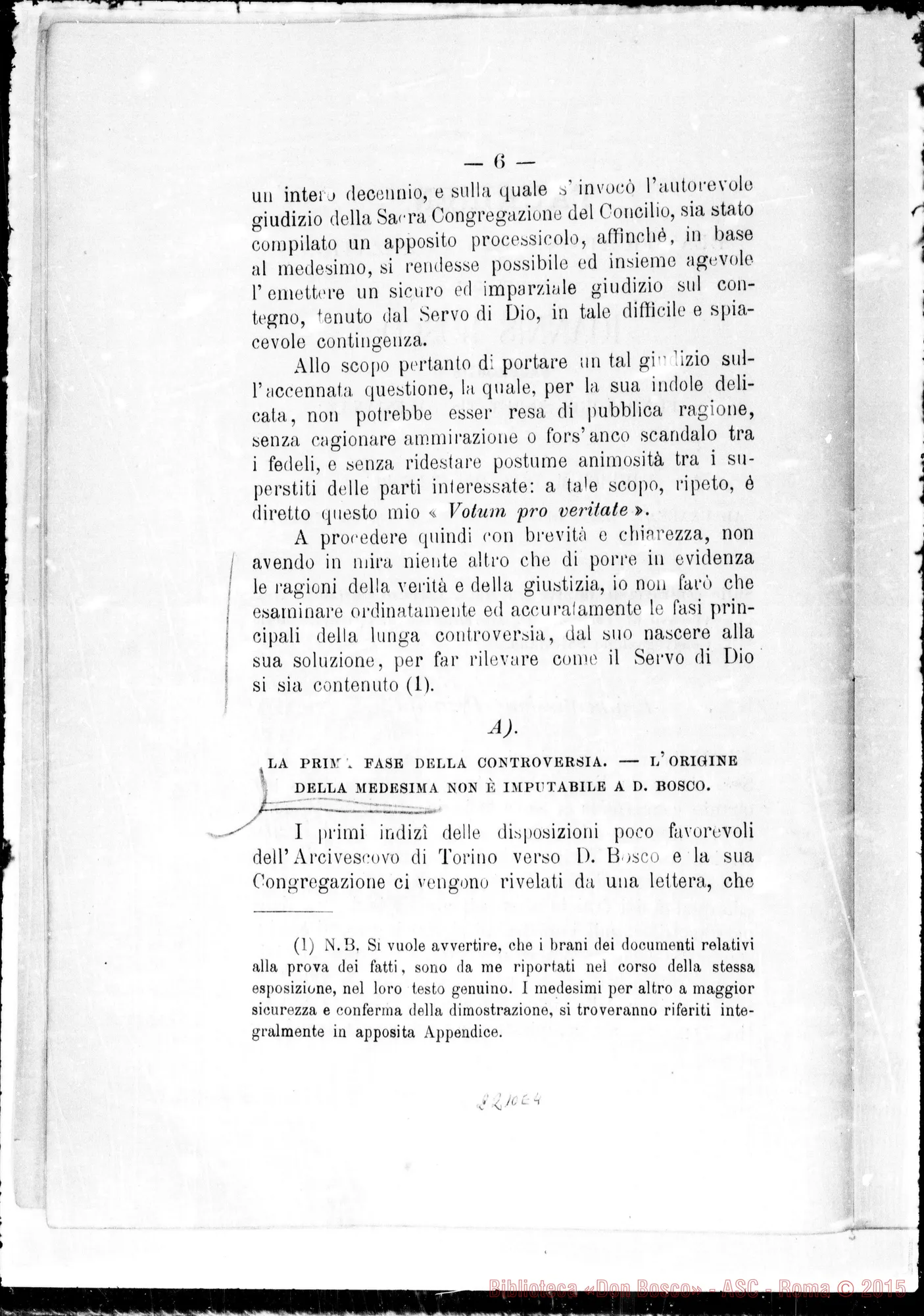 Fotogramma E 4 — Positio super revisione scriptorum (1906)