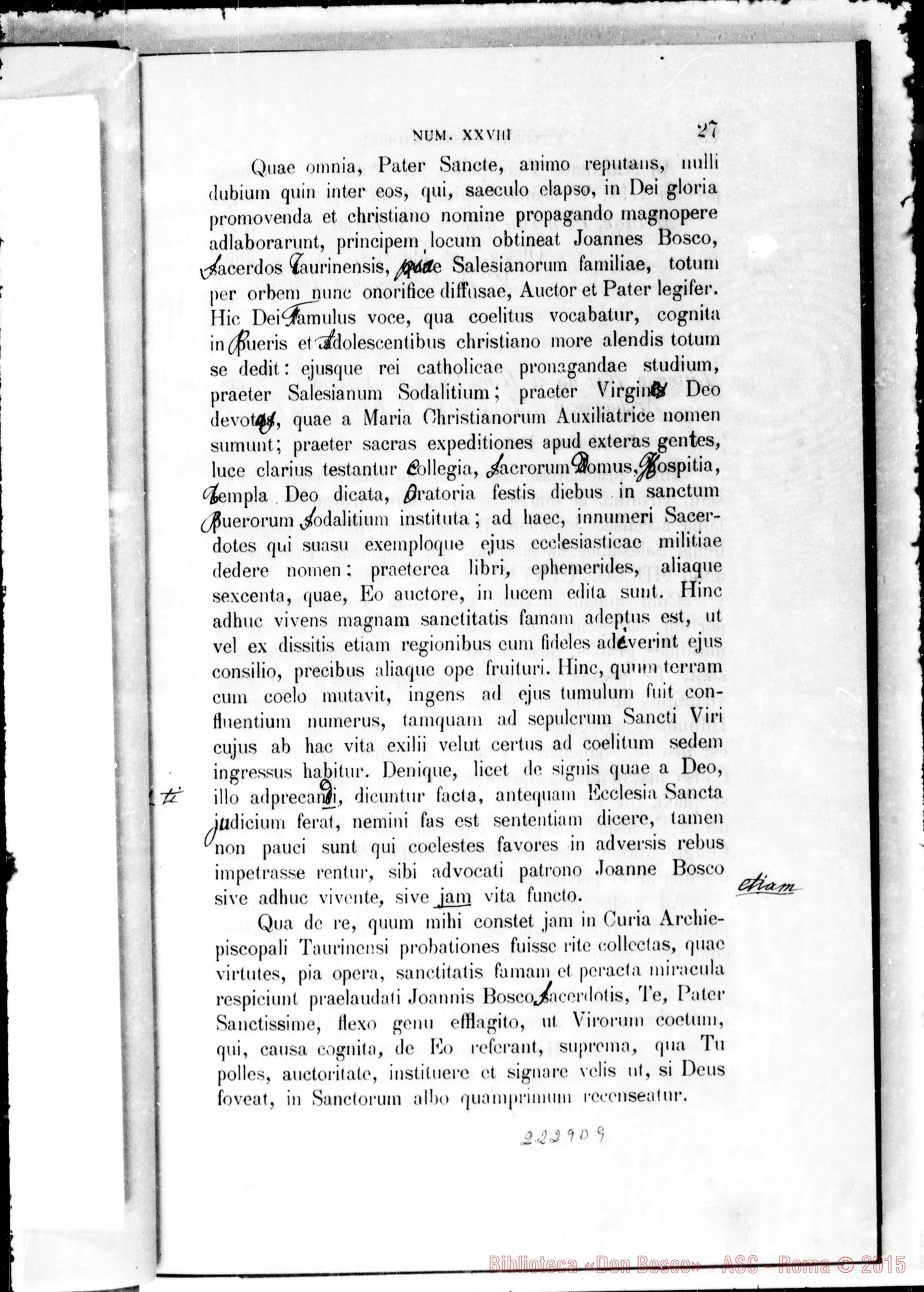 Fotogramma D 9 — Litterae Postulatoriae