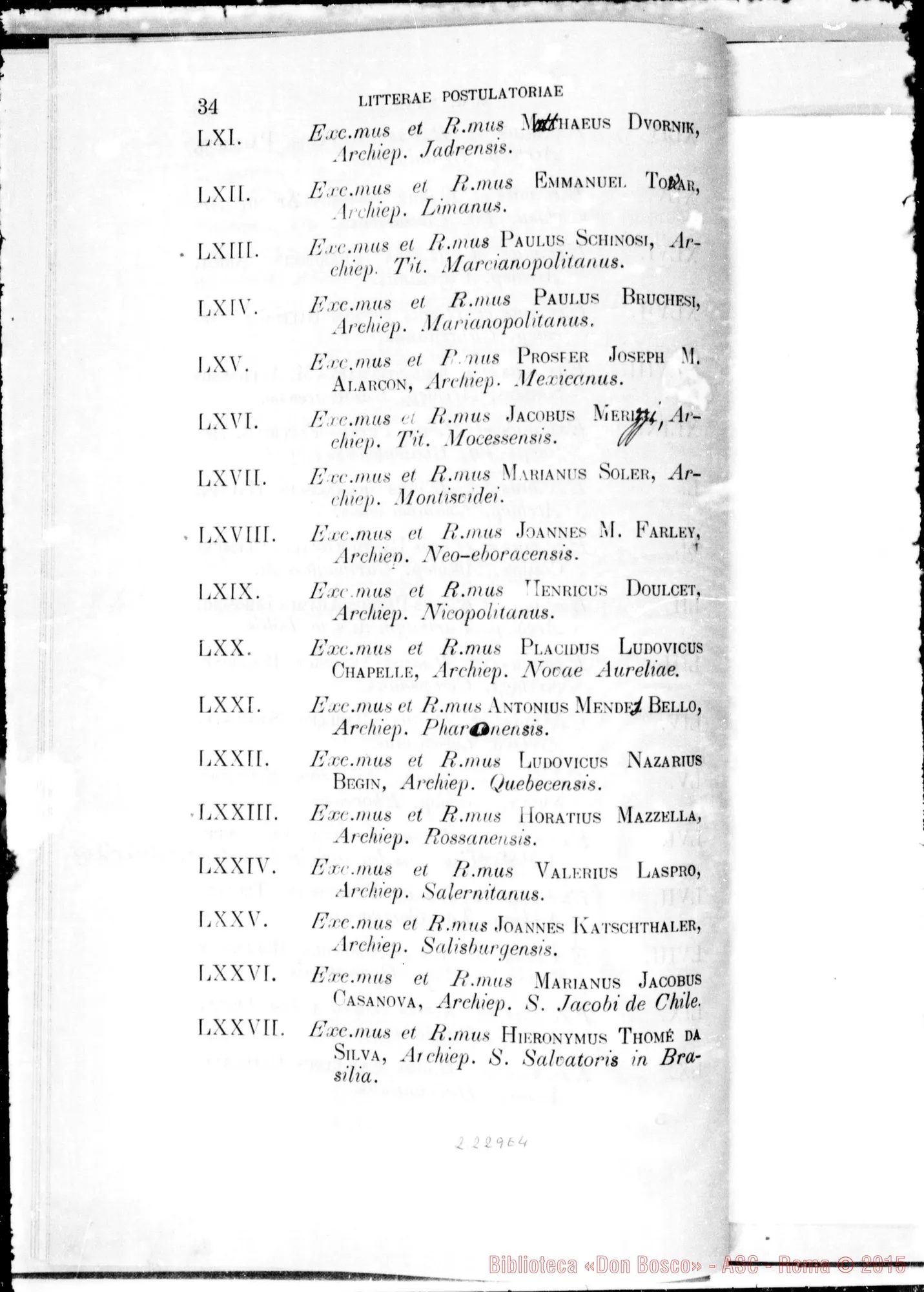 Fotogramma E 4 — Litterae Postulatoriae