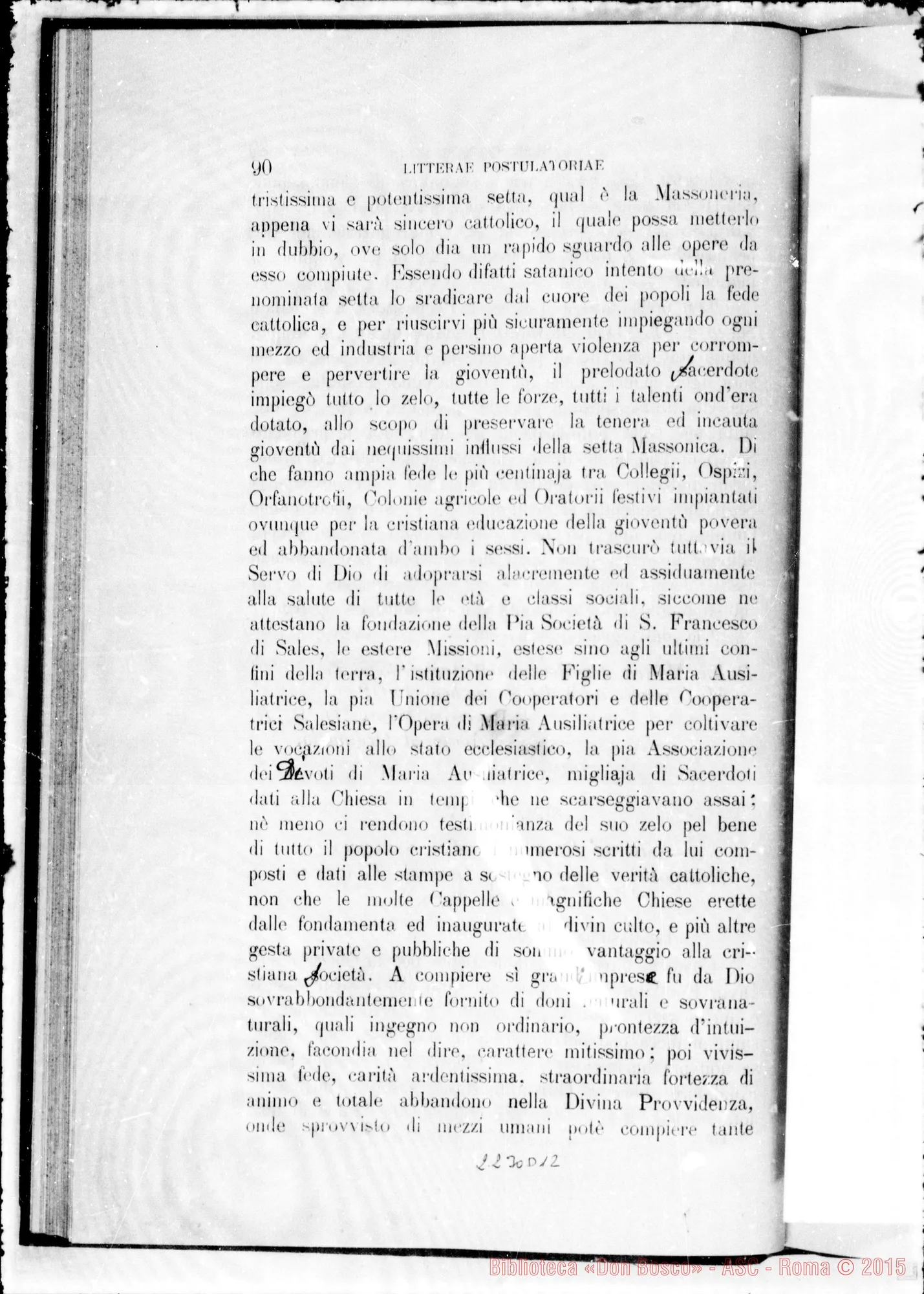 Fotogramma D 12 — Litterae Postulatoriae