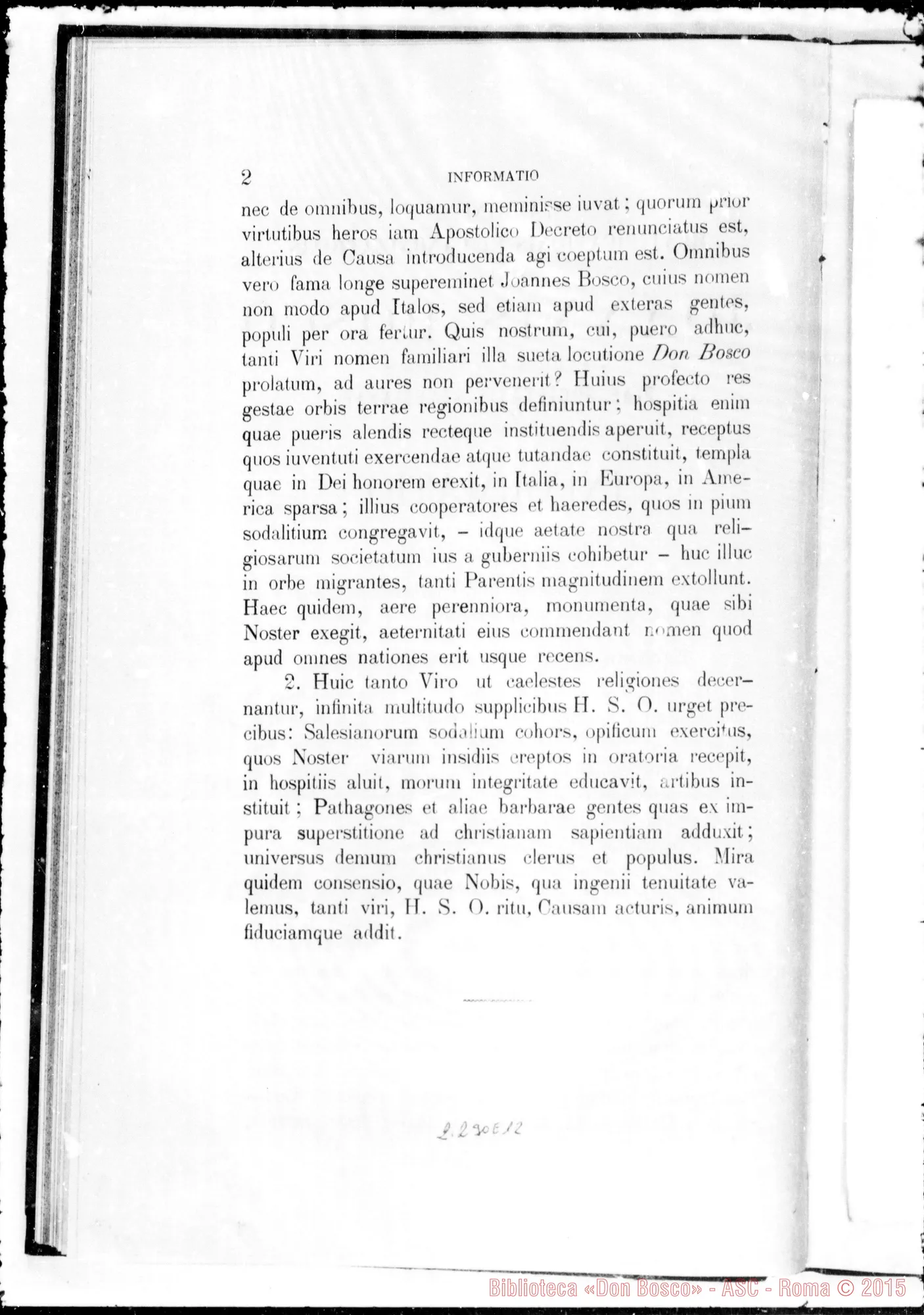 Fotogramma E 12 — Informatio