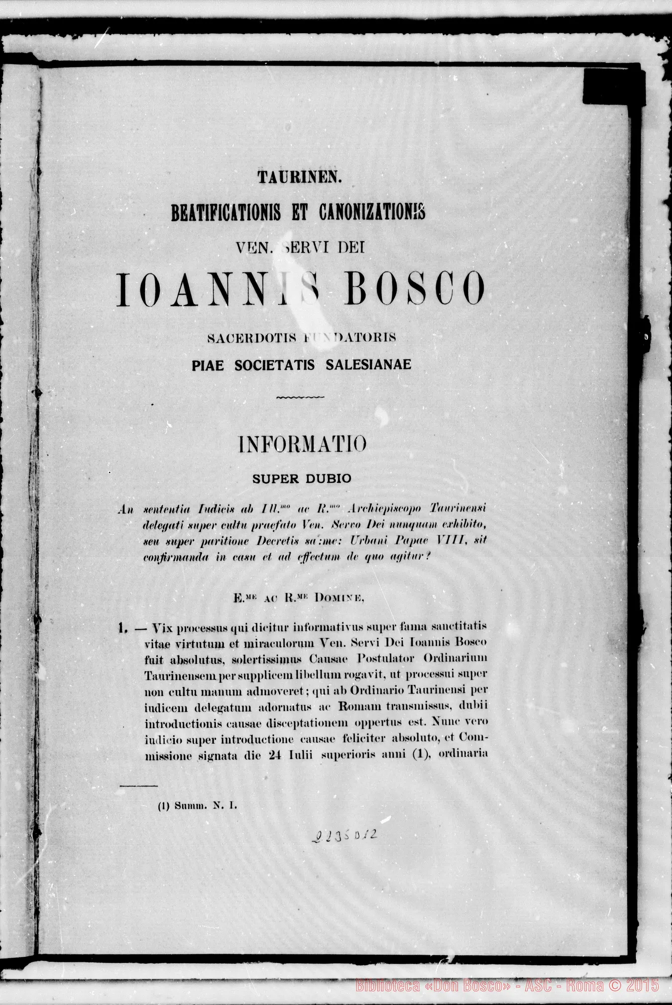 Fotogramma D 12 — Informatio