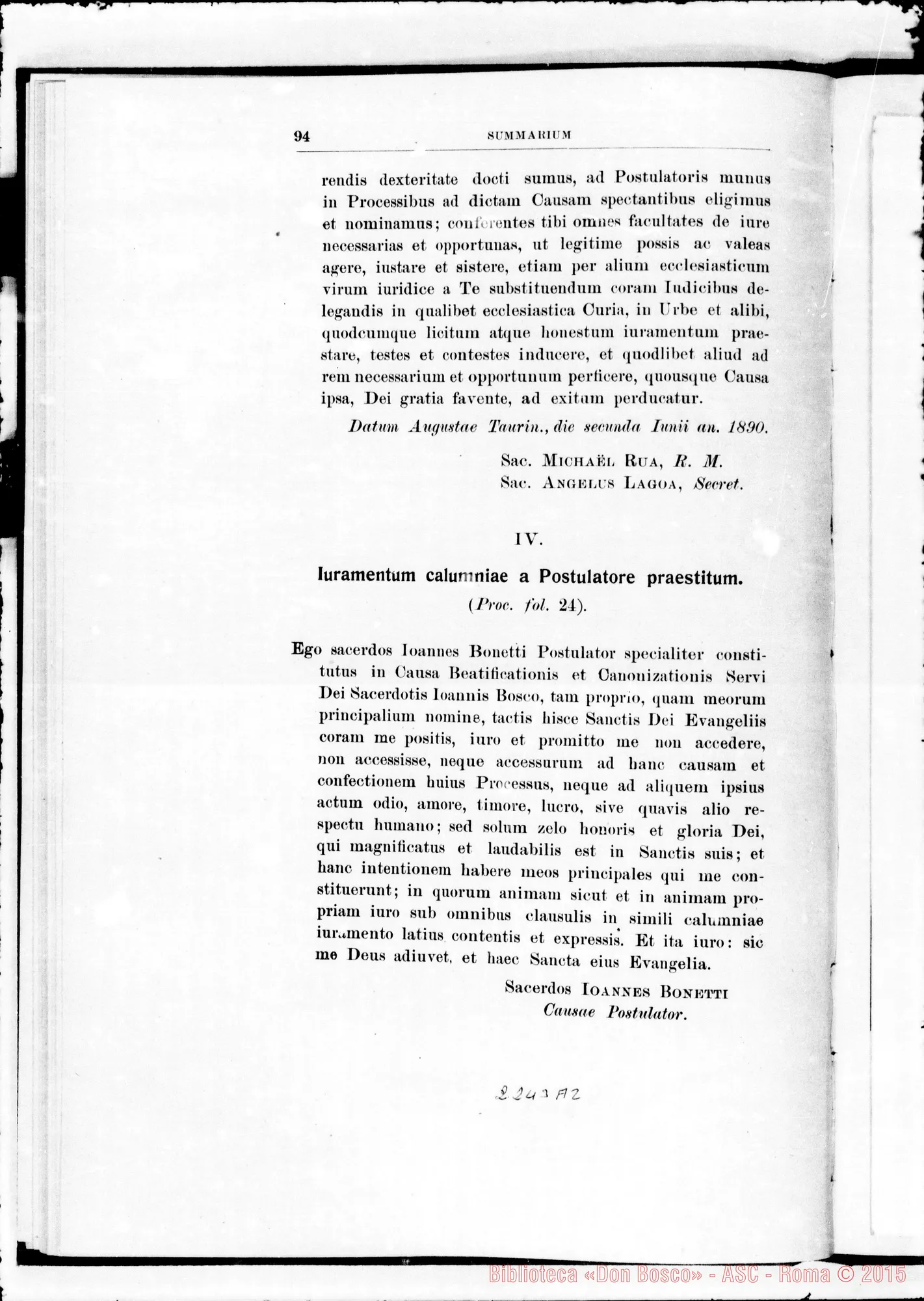 Fotogramma A 2 — Summarium