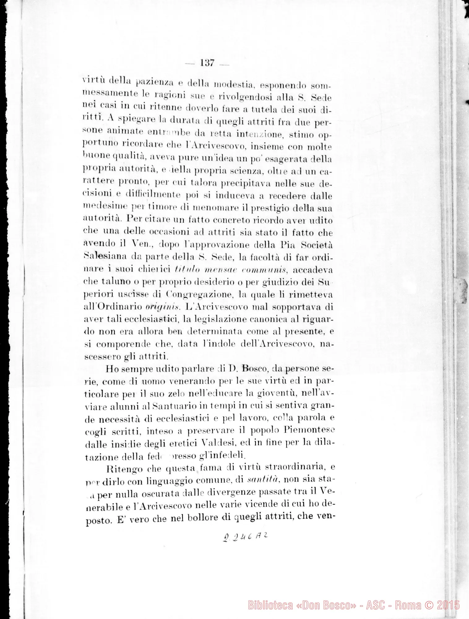 Fotogramma A 2 — Summarium ex officio
