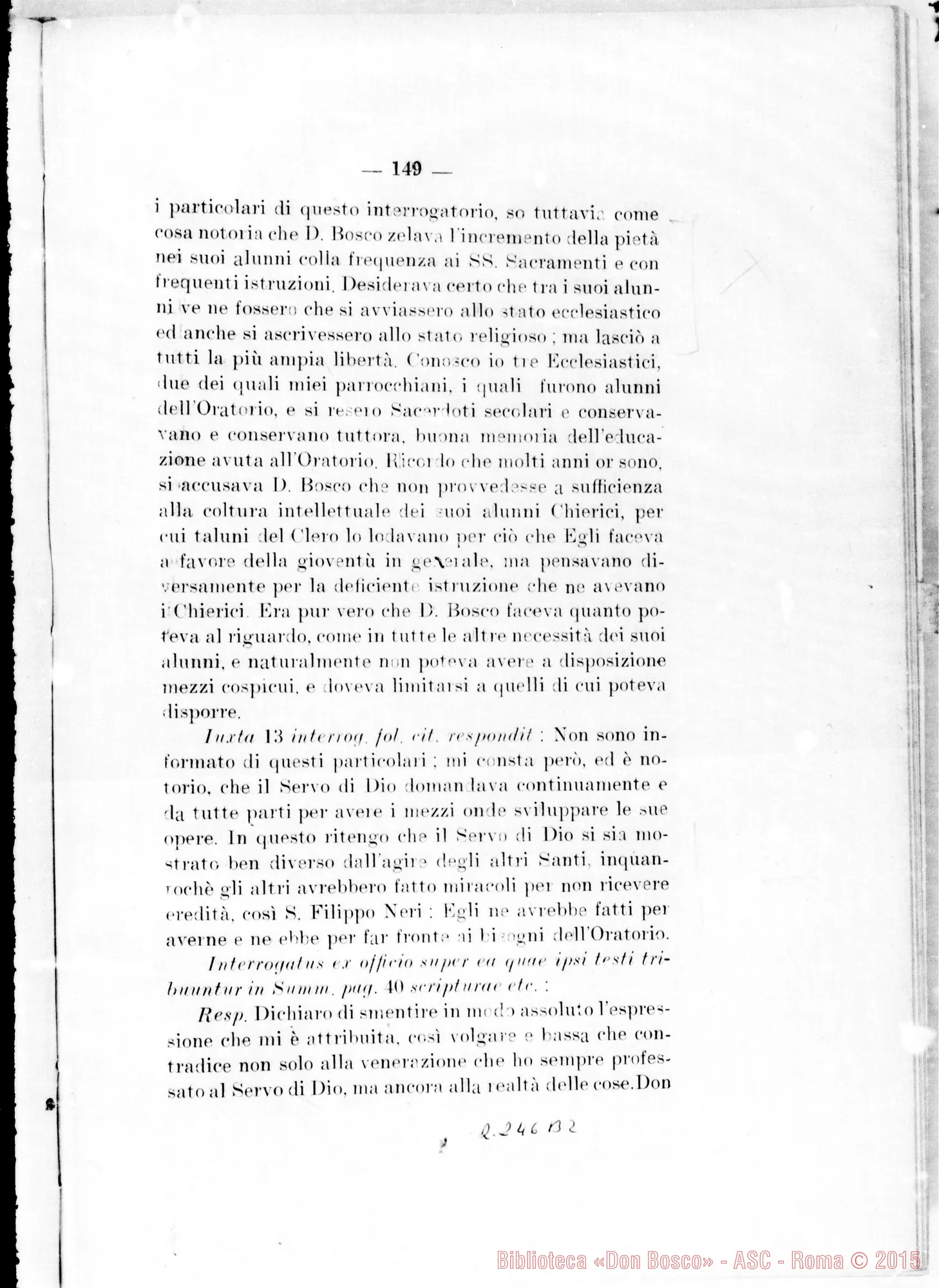 Fotogramma B 2 — Summarium ex officio