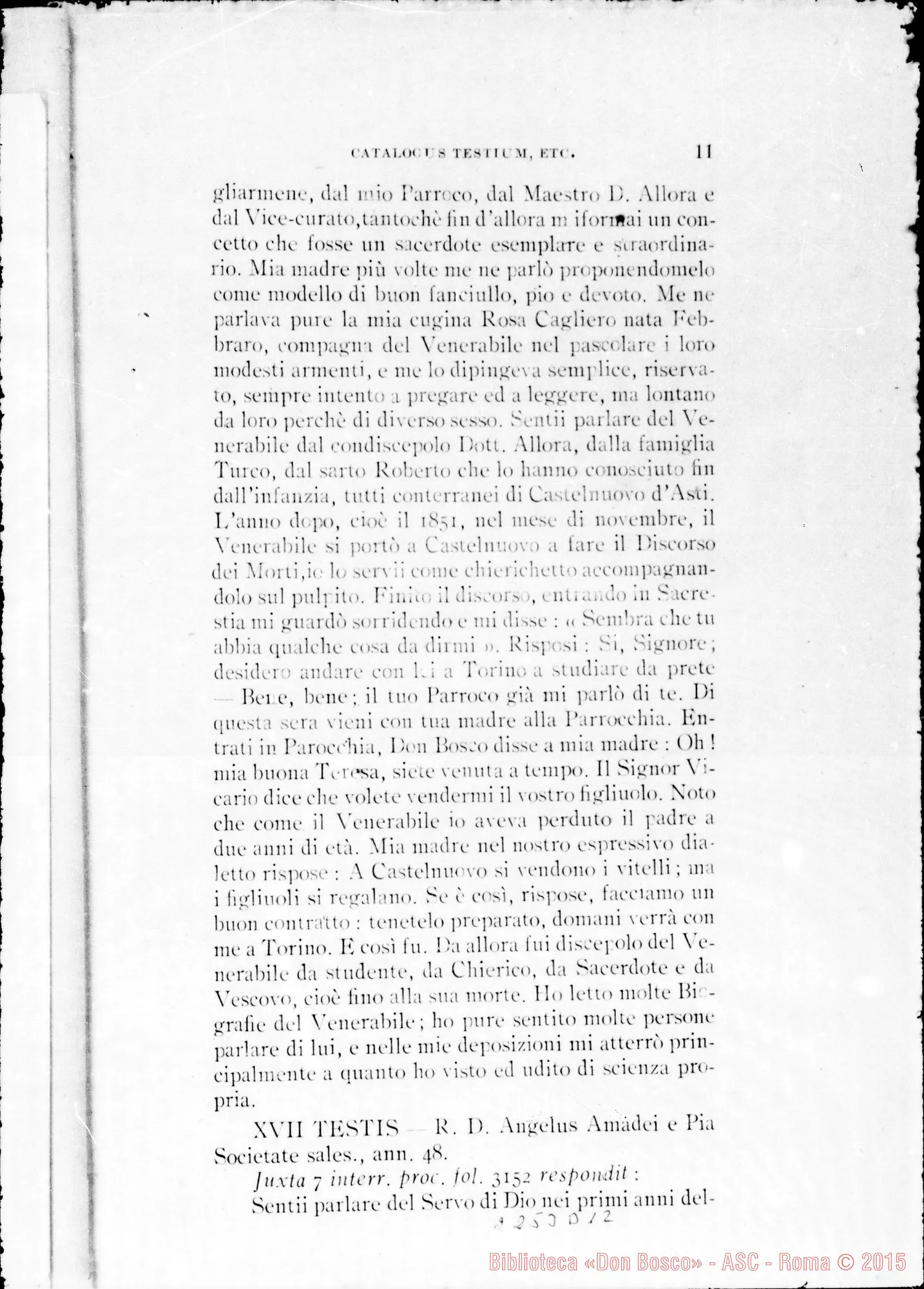 Fotogramma D 12 — Pars Prima: Summarium