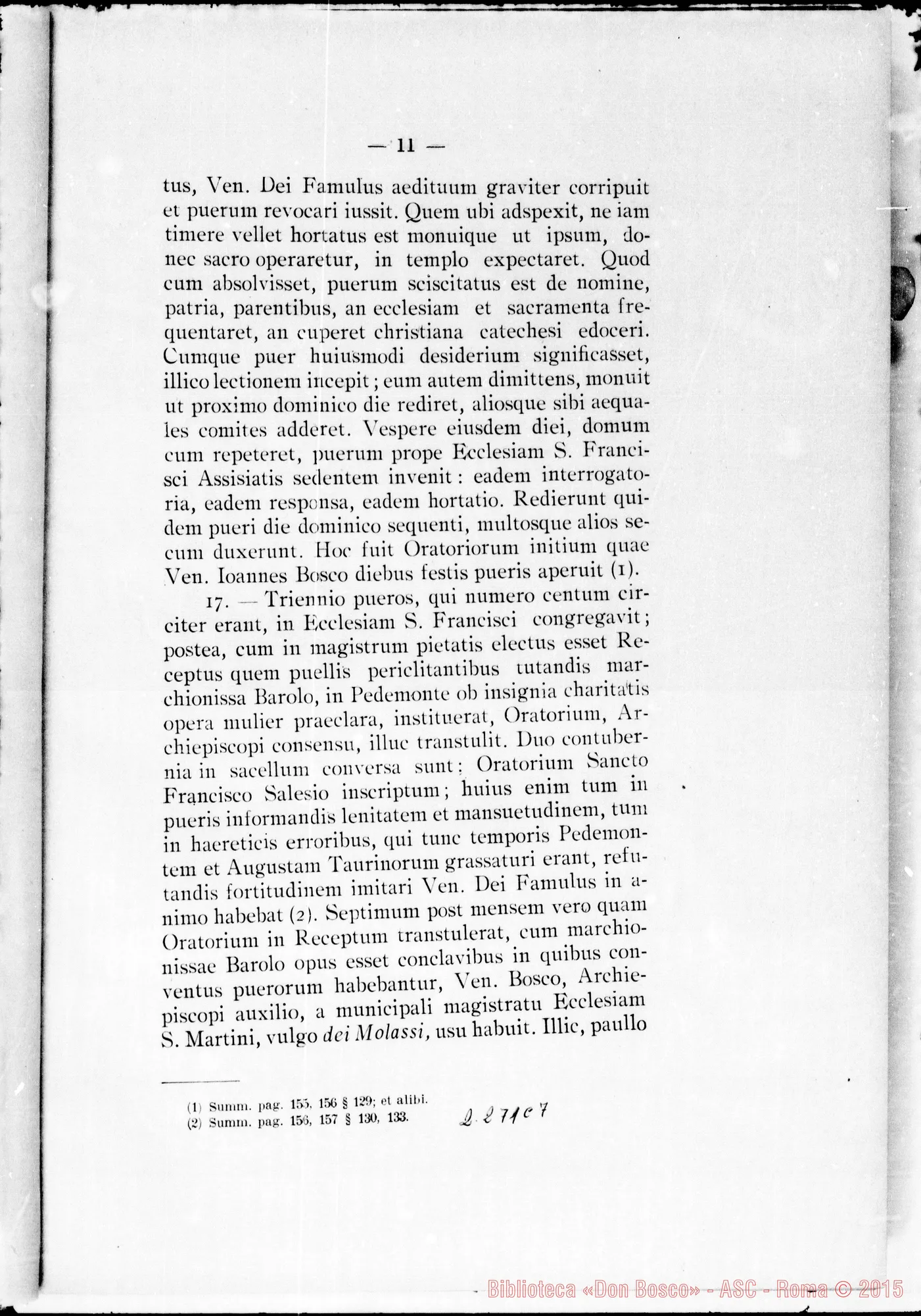 Fotogramma C 7 — Pars Secunda: Informatio