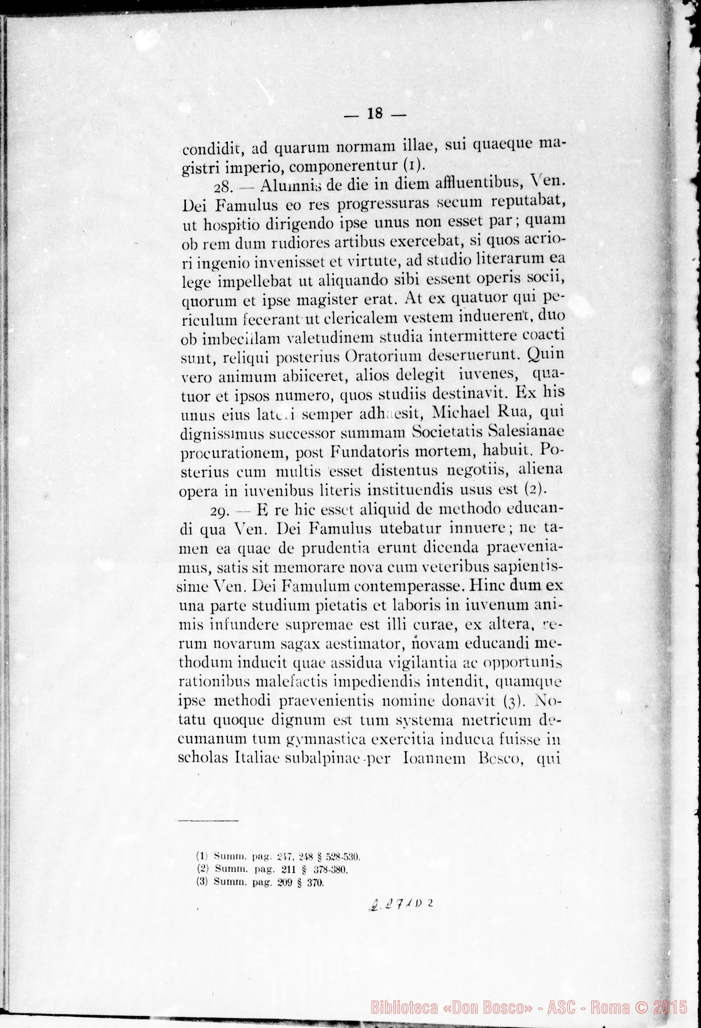 Fotogramma D 2 — Pars Secunda: Informatio