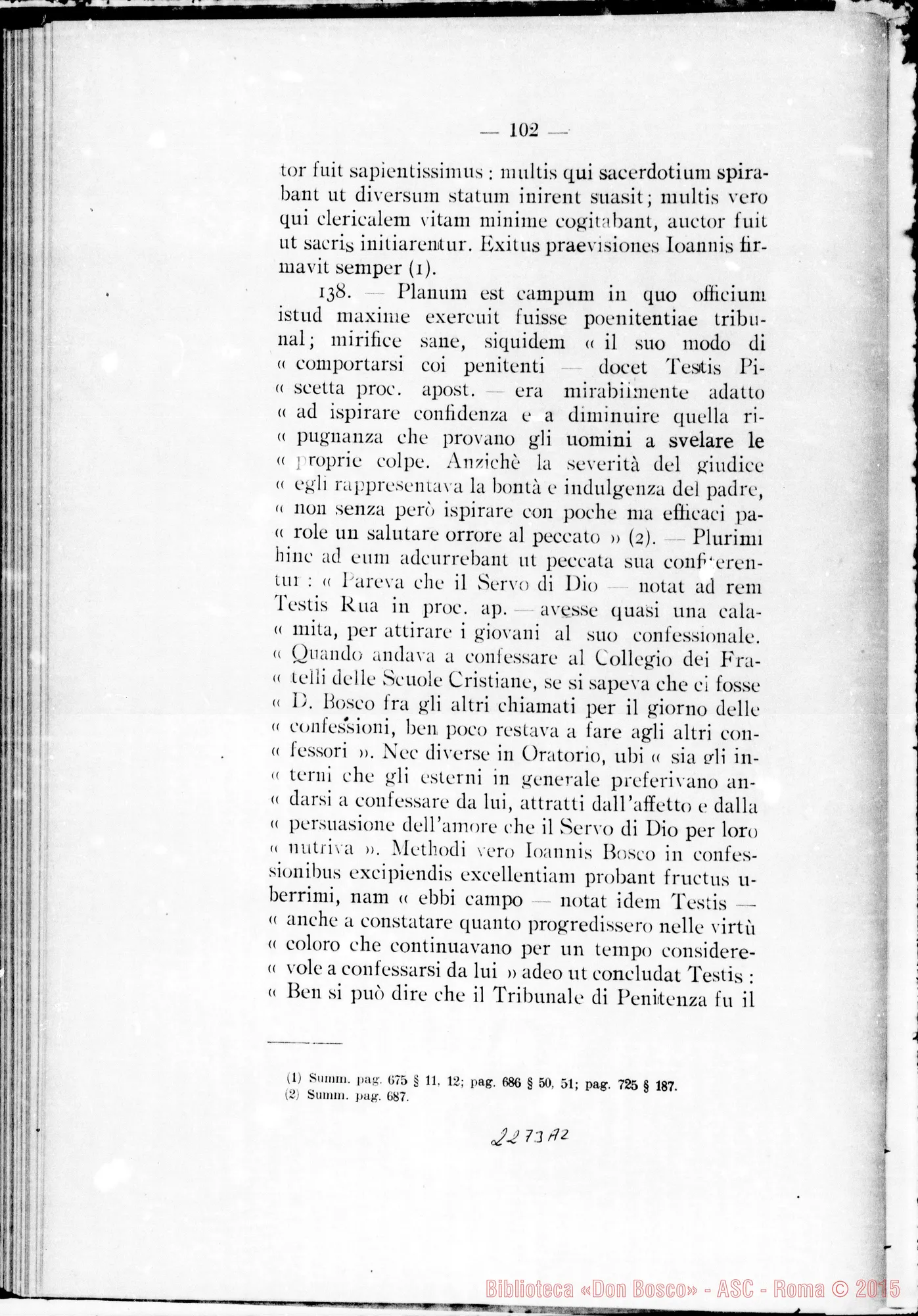 Fotogramma A 2 — Pars Secunda: Informatio