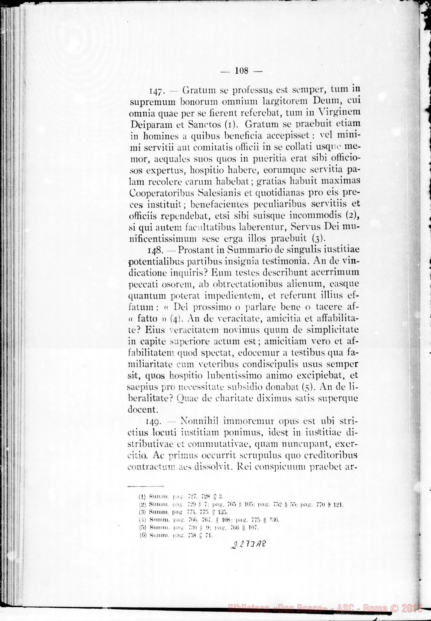 Fotogramma A 8 — Pars Secunda: Informatio