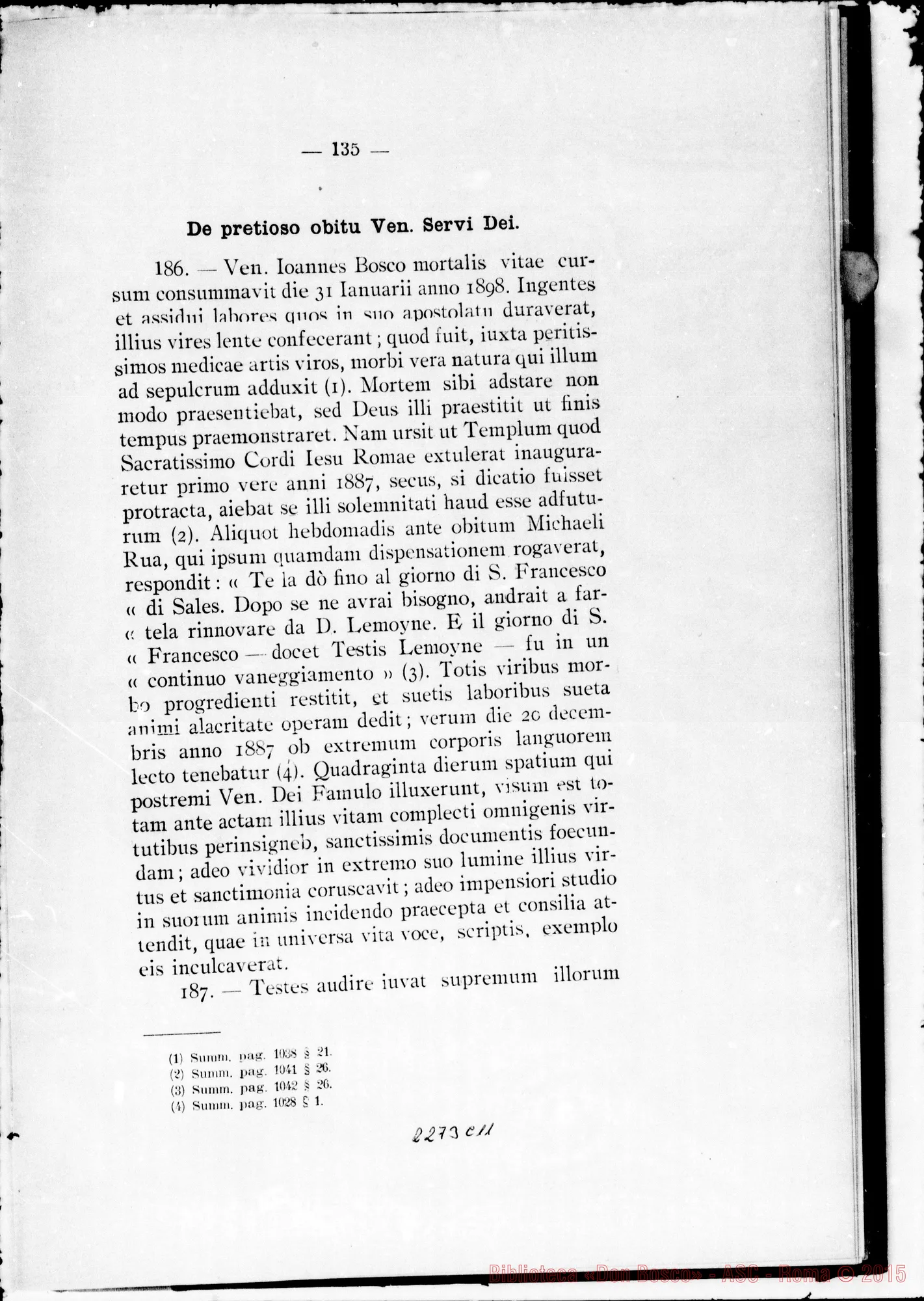 Fotogramma C 11 — Pars Secunda: Informatio
