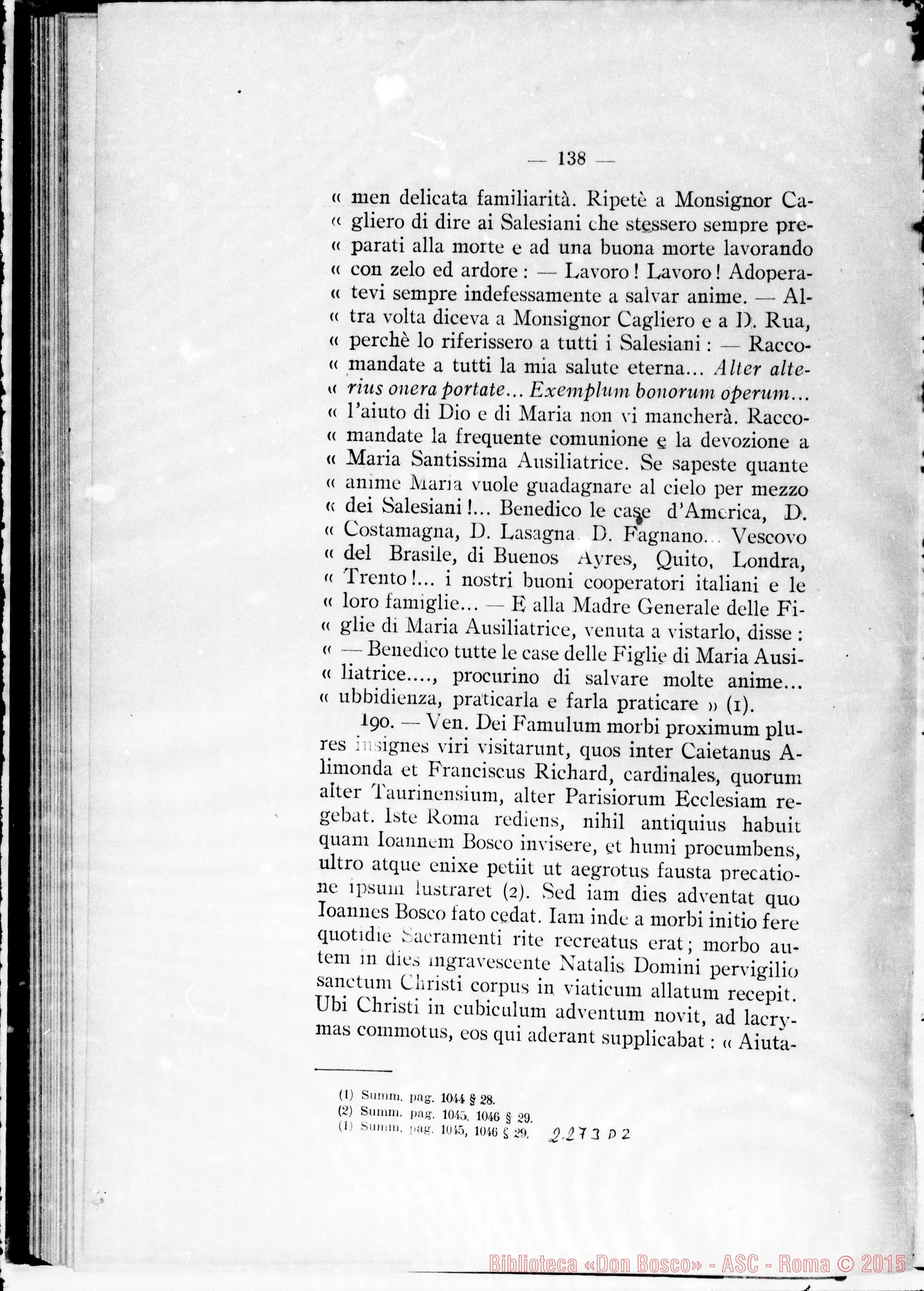 Fotogramma D 2 — Pars Secunda: Informatio