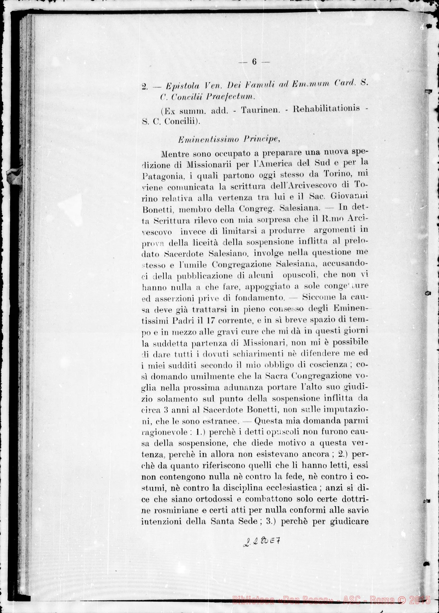 Fotogramma E 7 — Appendix documentorum
