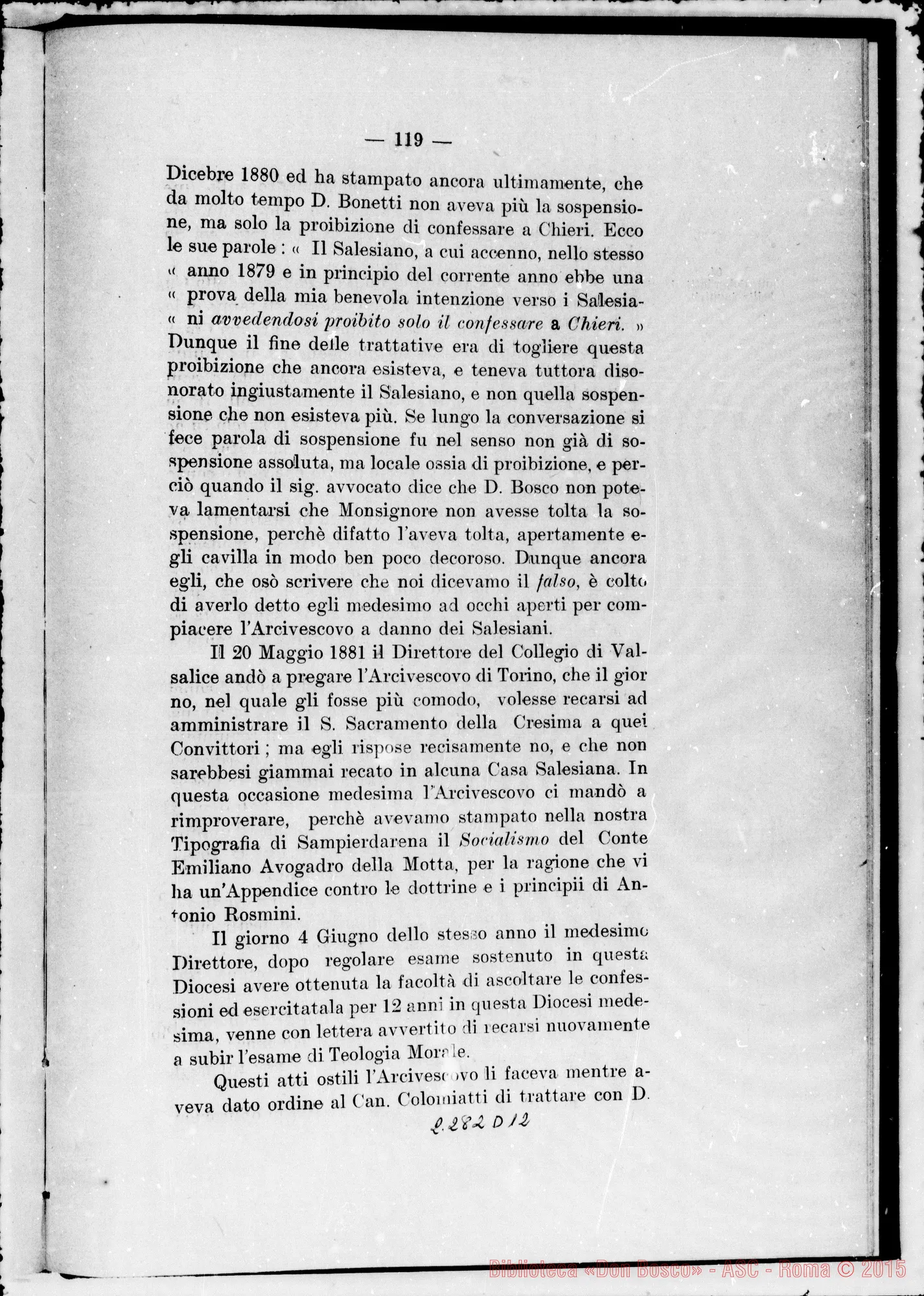 Fotogramma D 12 — Appendix documentorum
