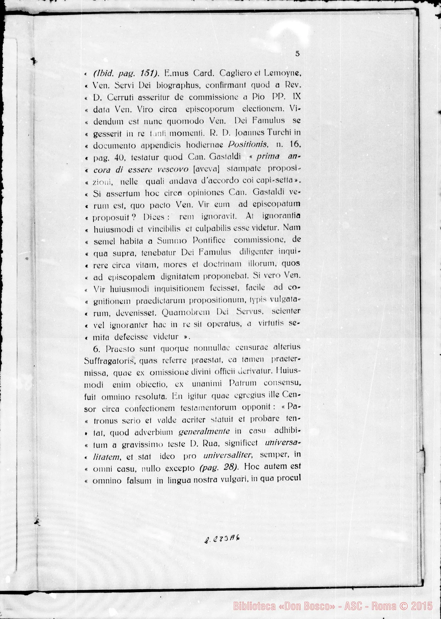 Fotogramma A 6 — Novissimae Animadversiones