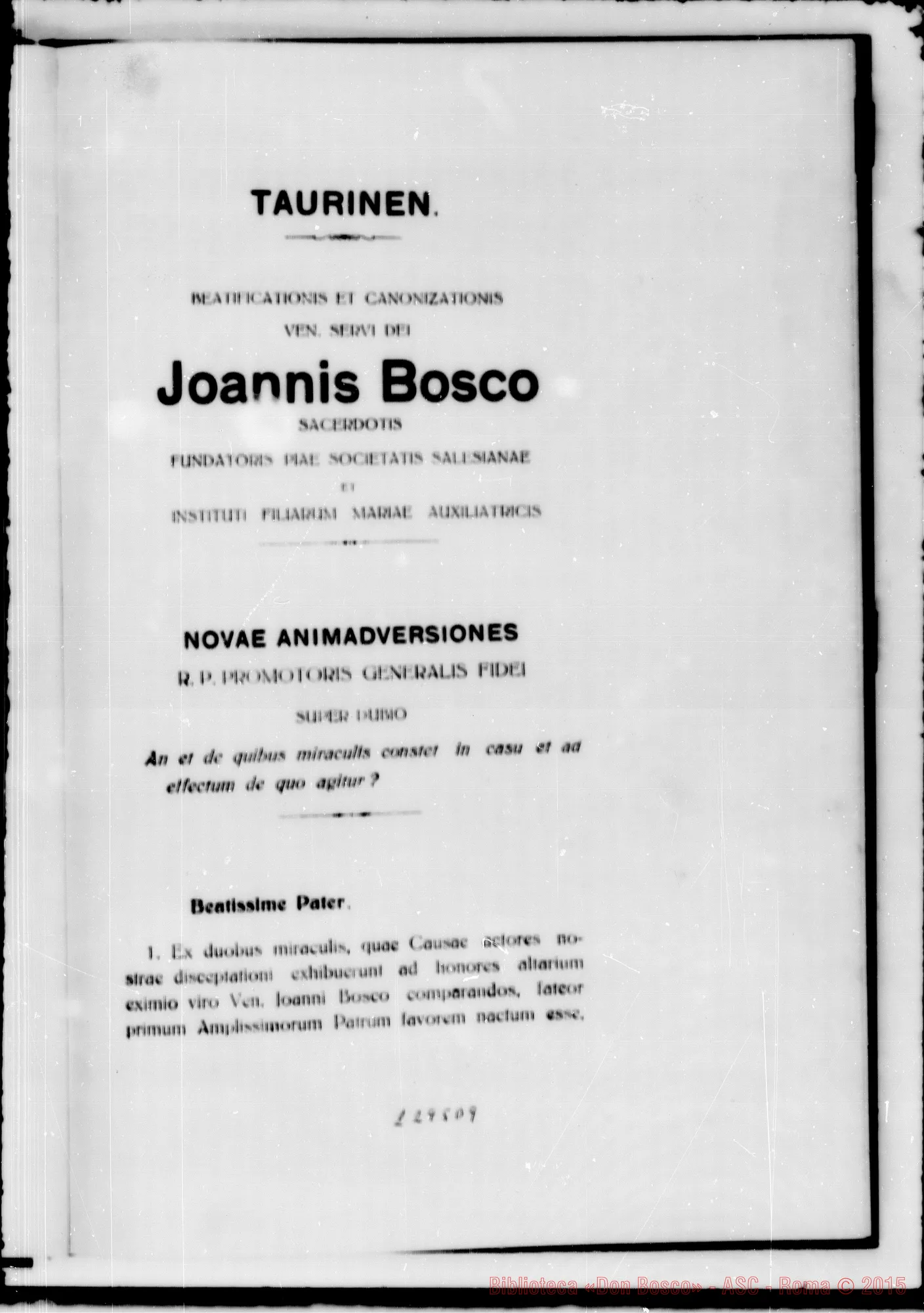 Fotogramma D 9 — Novae animadversiones