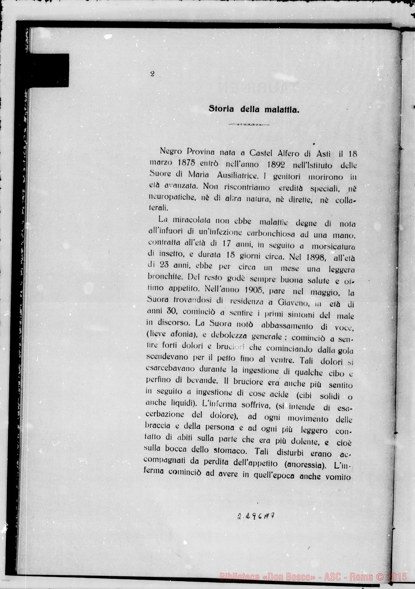 Fotogramma A 7 — ludicium medicum legale super primo miraculo