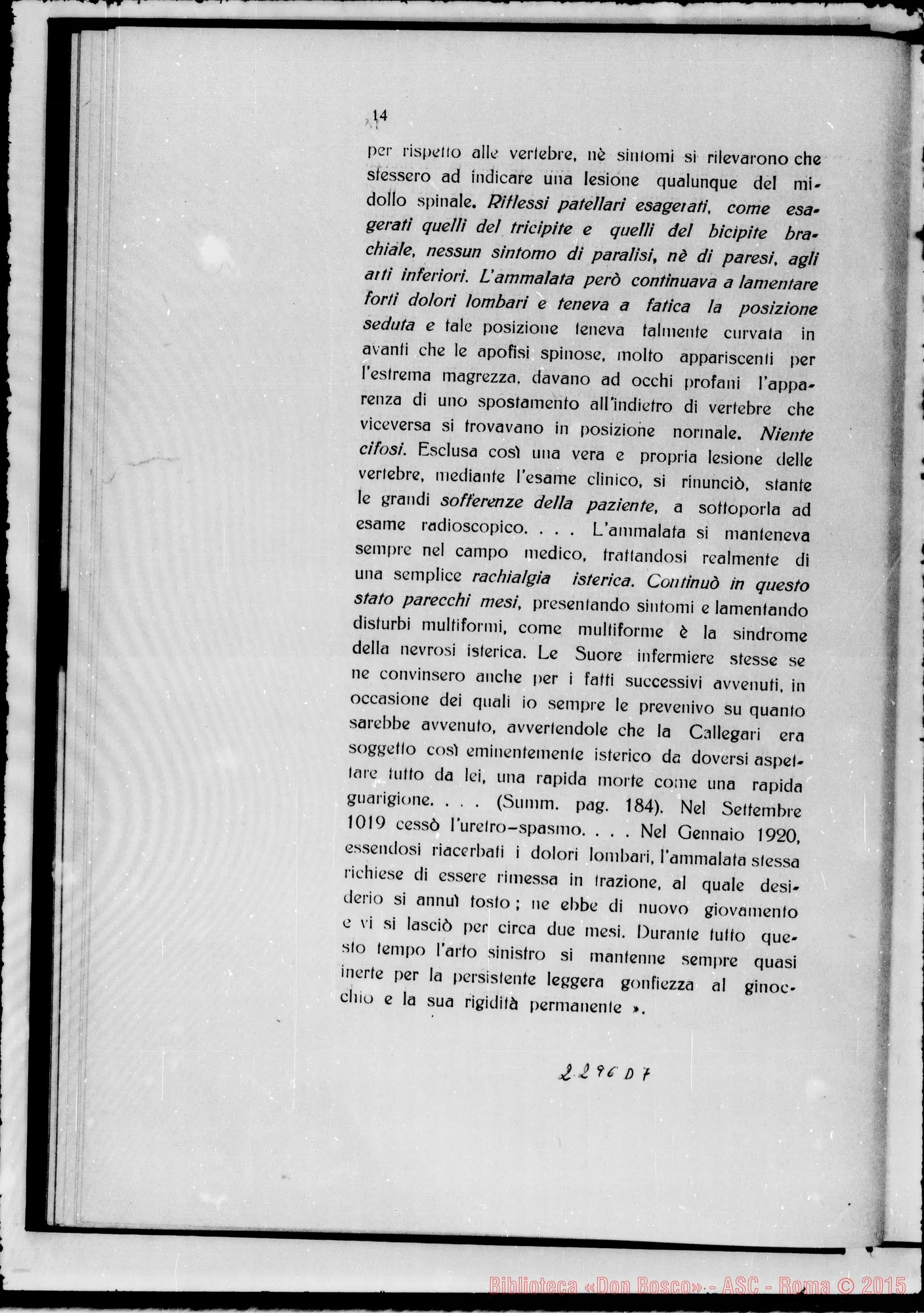 Fotogramma D 7 — ludicium medicum legale super secundo miraculo