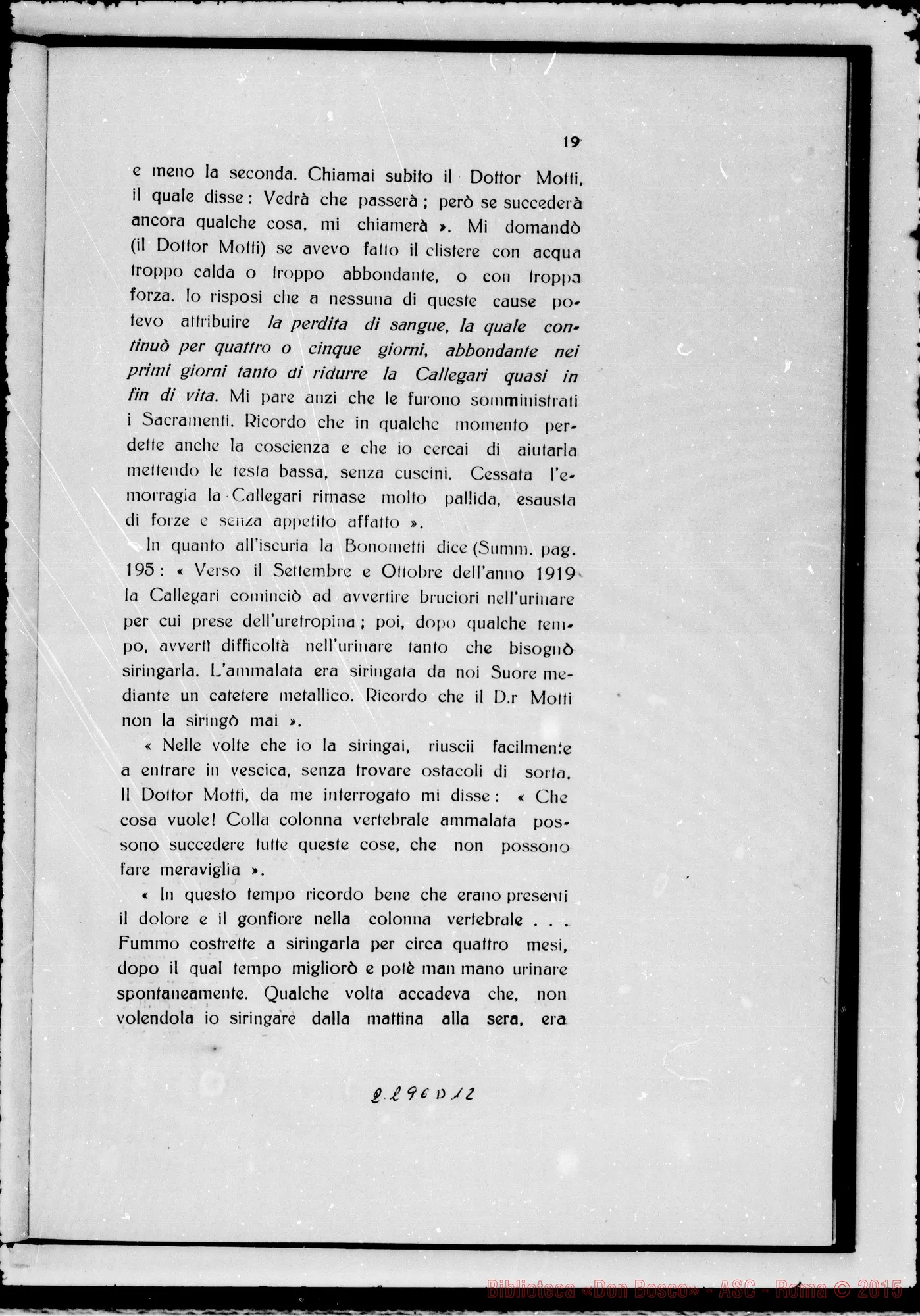 Fotogramma D 12 — ludicium medicum legale super secundo miraculo