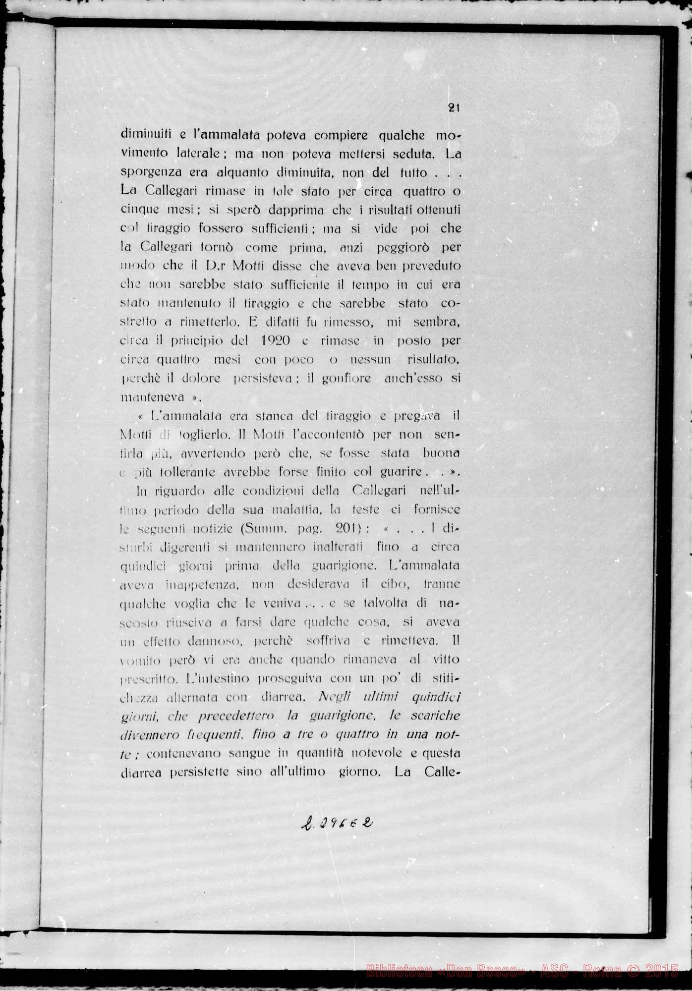 Fotogramma E 2 — ludicium medicum legale super secundo miraculo