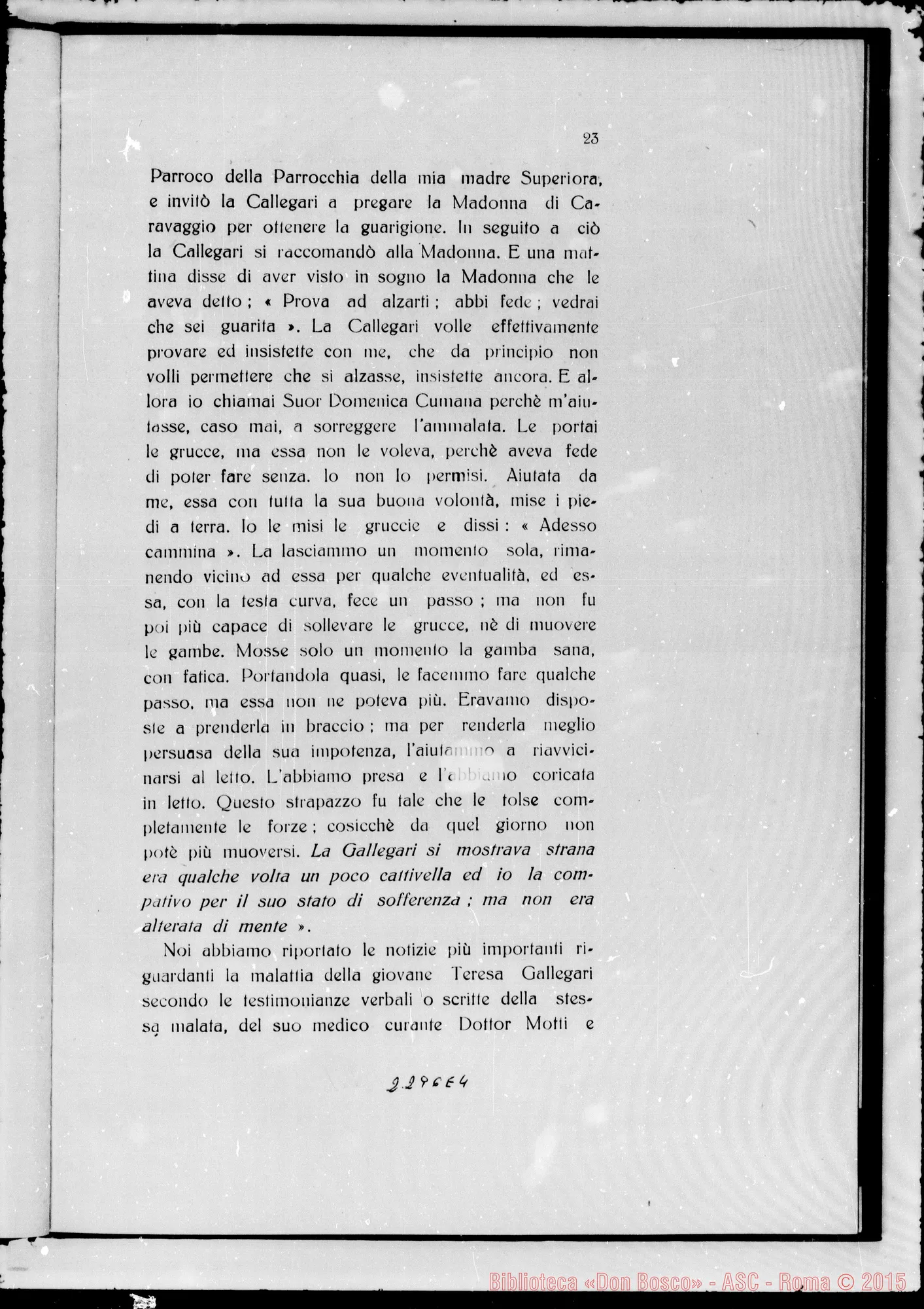 Fotogramma E 4 — ludicium medicum legale super secundo miraculo