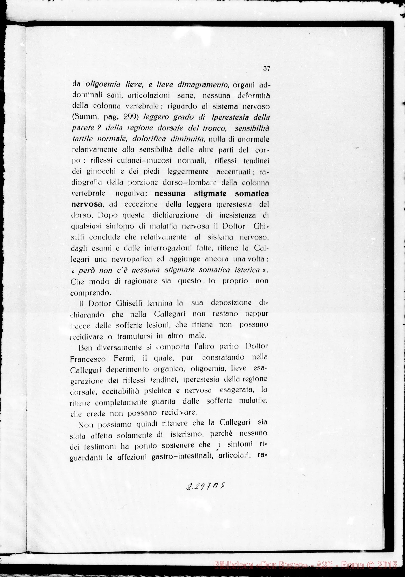 Fotogramma A 6 — ludicium medicum legale super secundo miraculo
