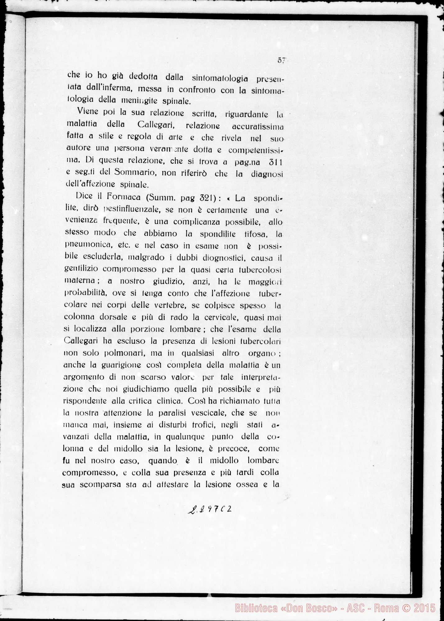 Fotogramma C 2 — ludicium medicum legale super secundo miraculo