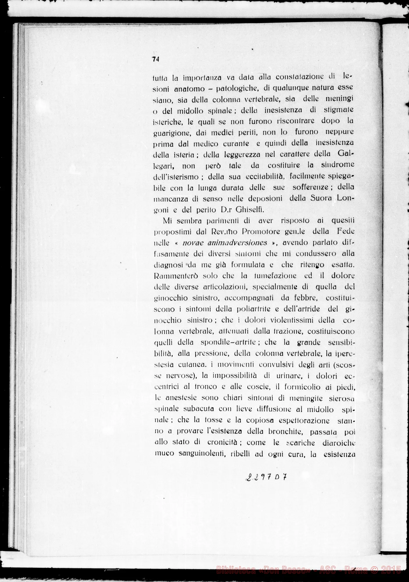 Fotogramma D 7 — ludicium medicum legale super secundo miraculo