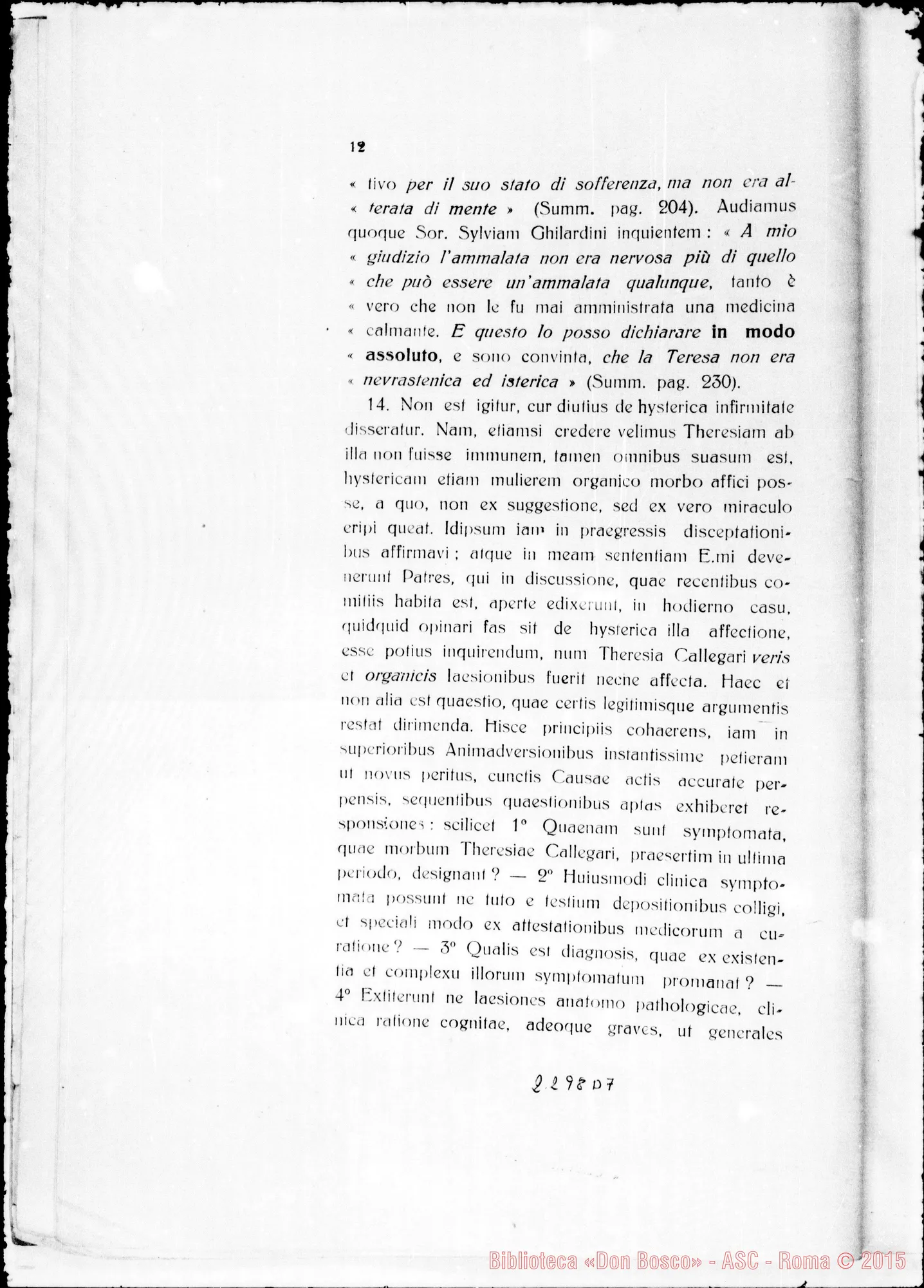 Fotogramma D 7 — Novissimae animadversiones