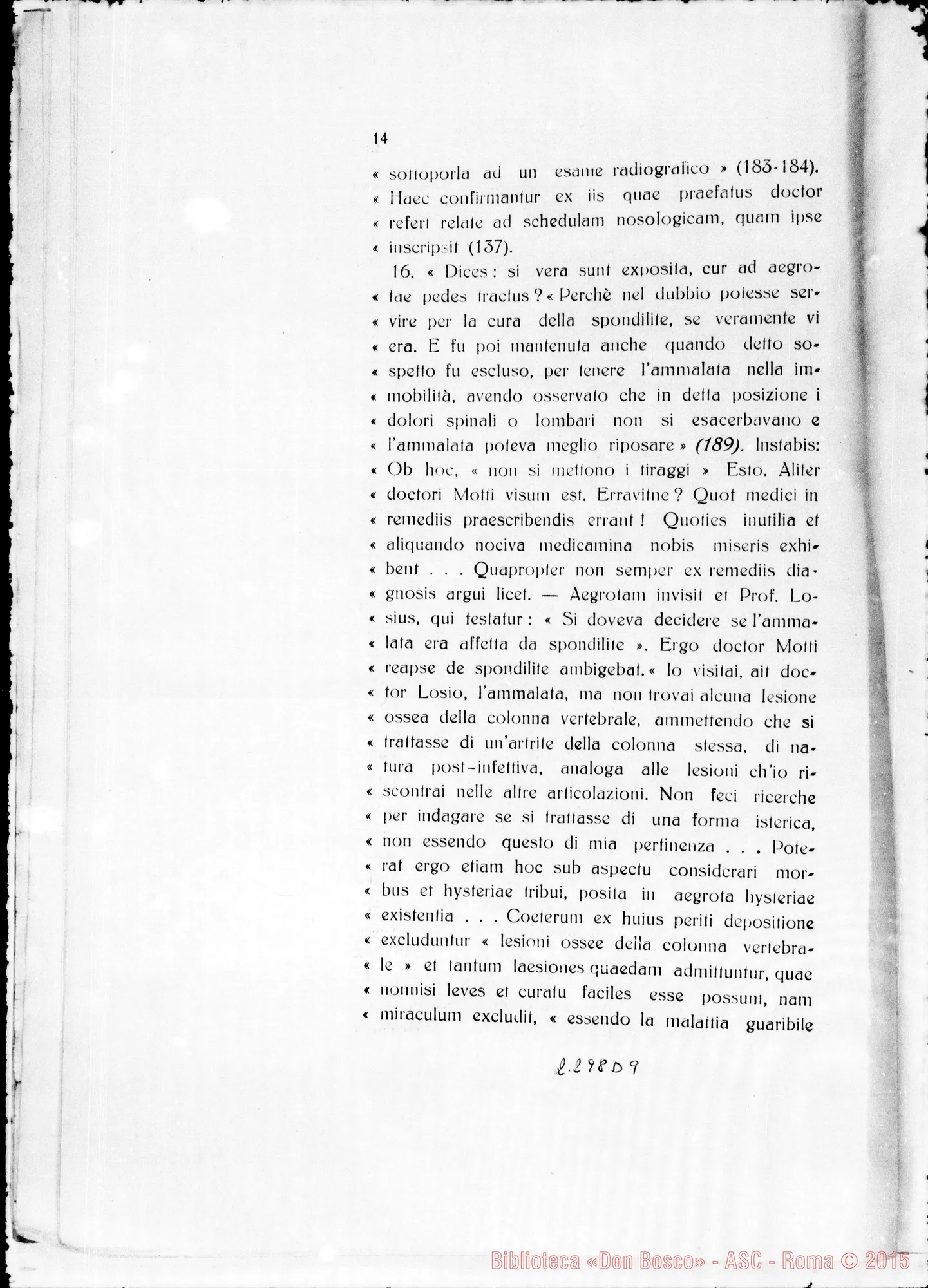Fotogramma D 9 — Novissimae animadversiones