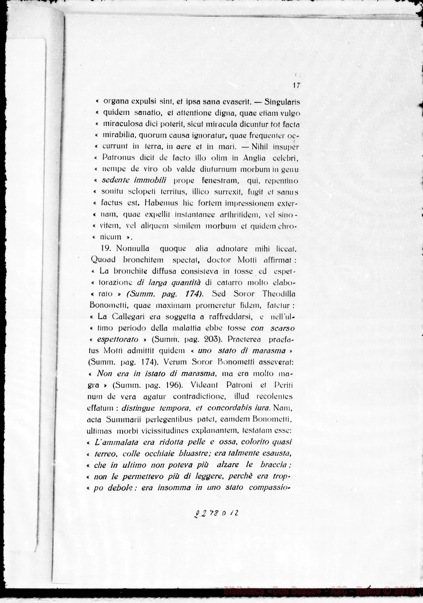 Fotogramma D 12 — Novissimae animadversiones