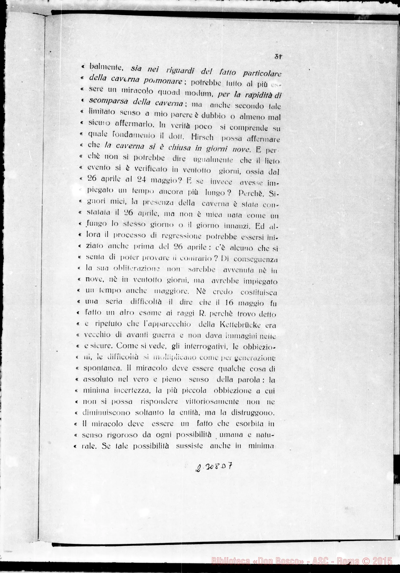 Fotogramma D 7 — ludicium medicum legale: Dott. Salvatorelli