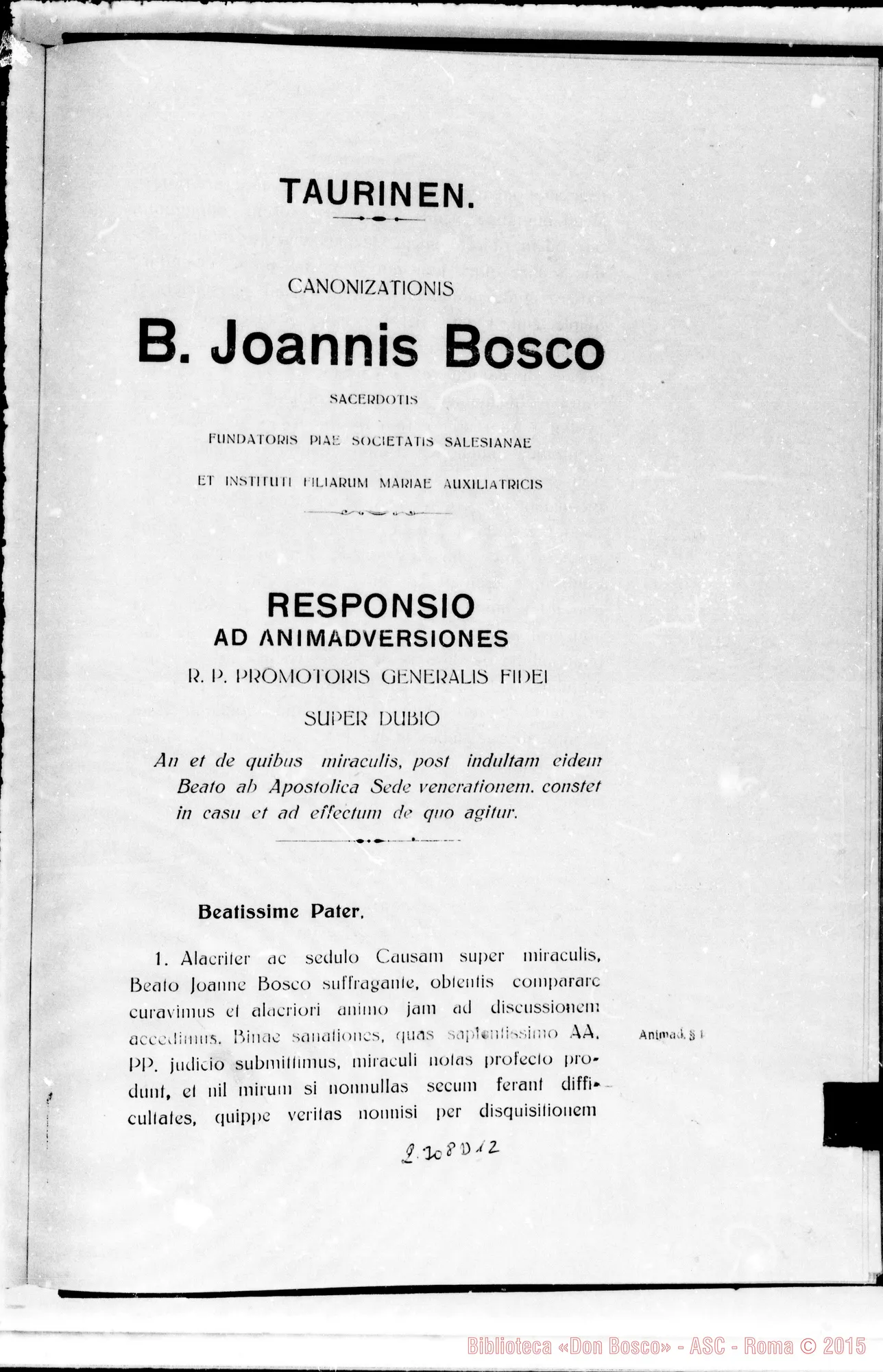 Fotogramma D 12 — ludicium medicum legale: Dott. Salvatorelli