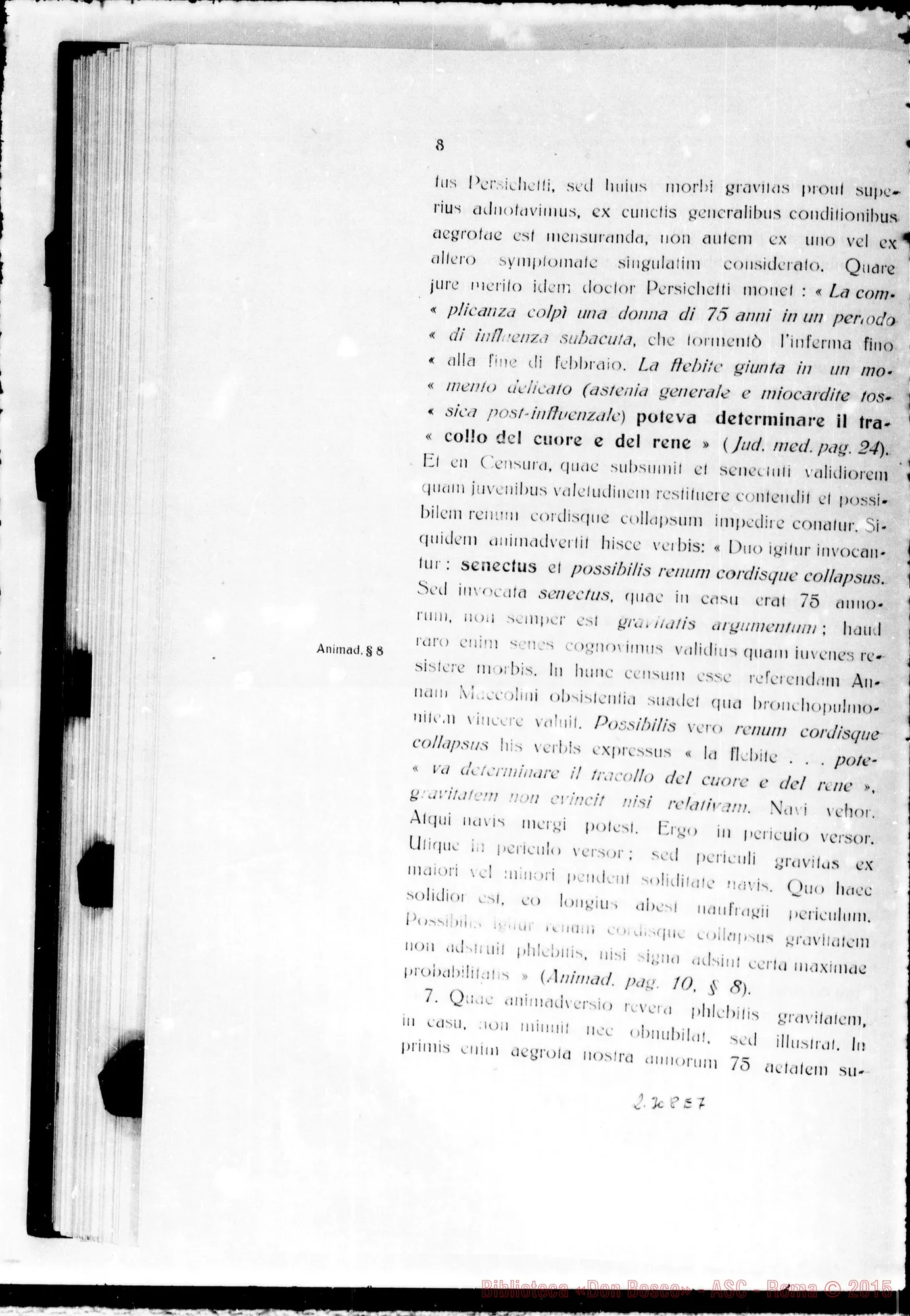 Fotogramma E 7 — ludicium medicum legale: Dott. Salvatorelli