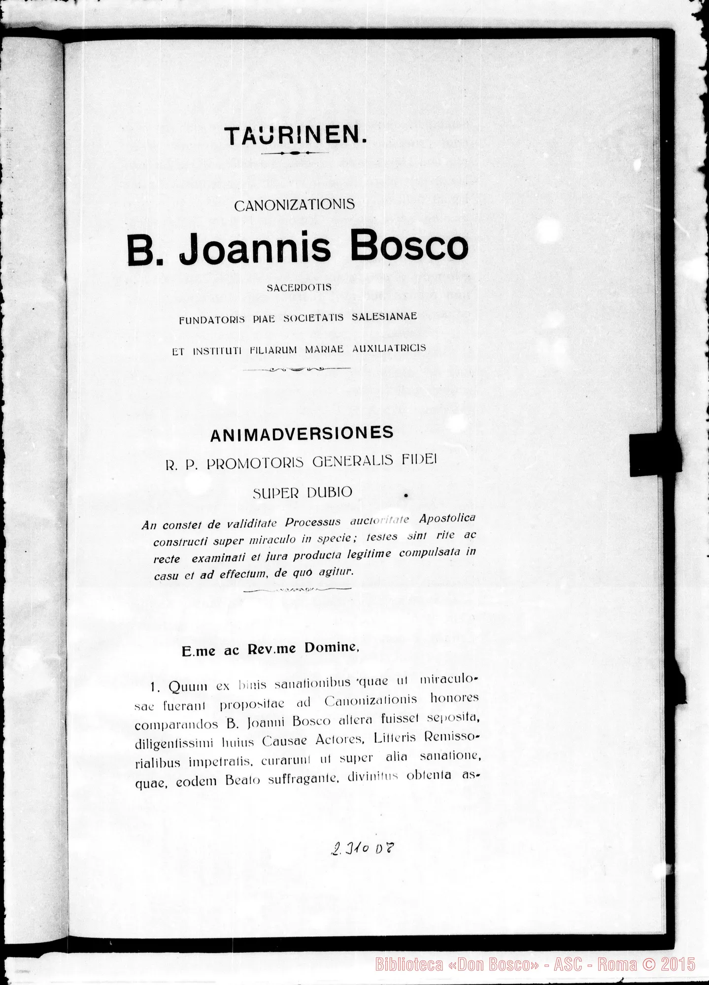 Fotogramma D 8 — Informatio