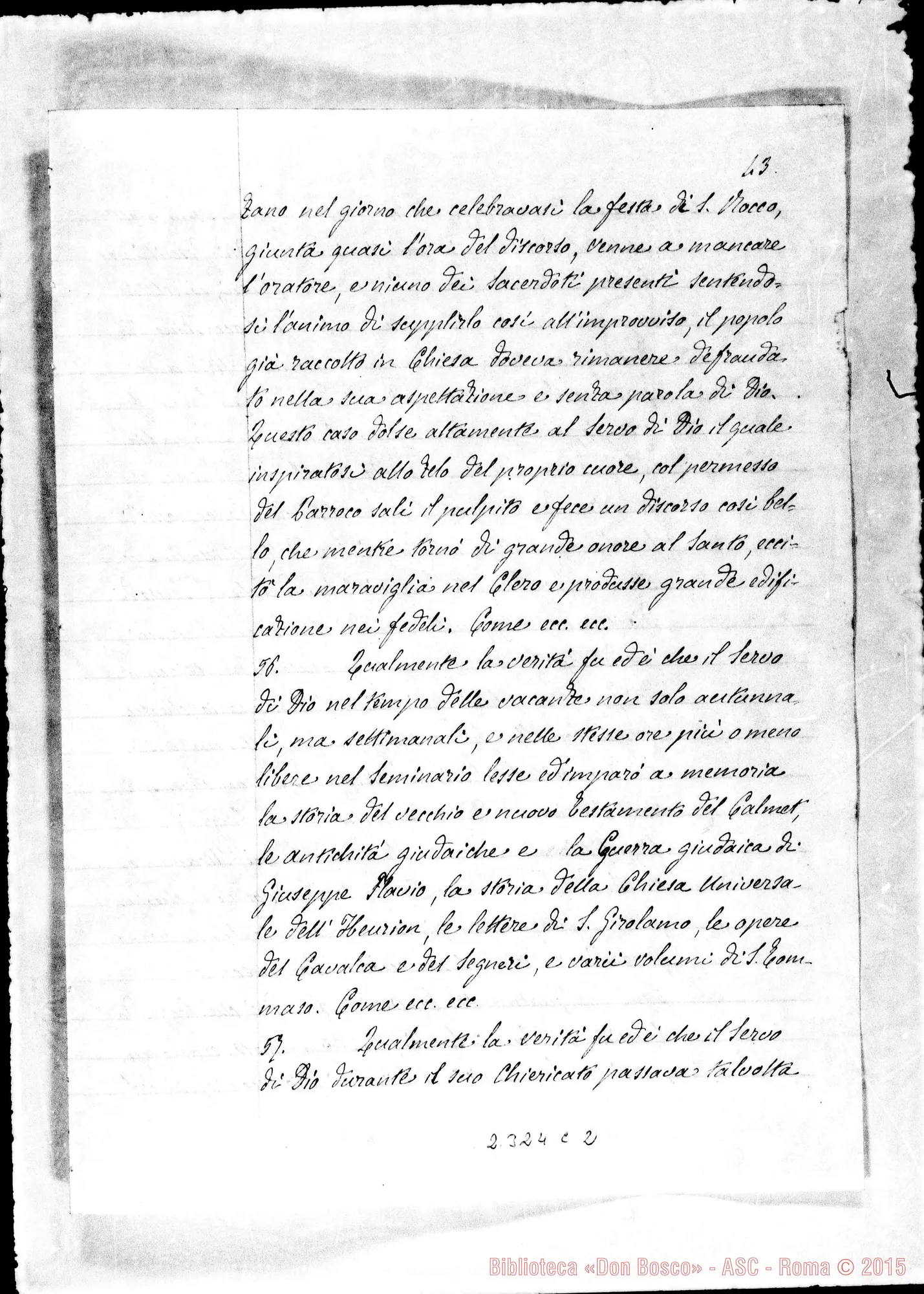 Fotogramma C 2 — De Statu Clericali, De Sacerdotio…